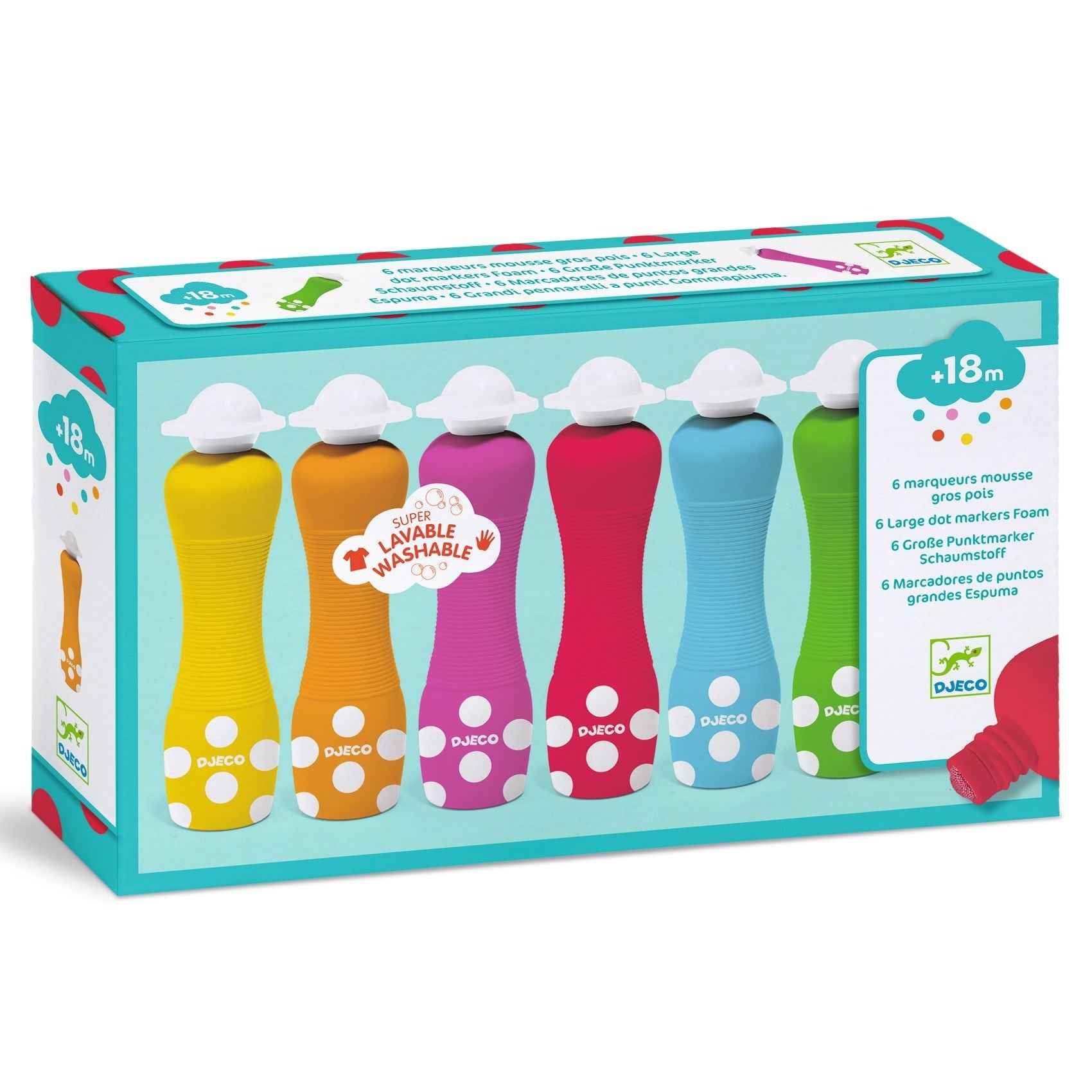 Foam-tip Markers 6 Pieces - Djeco