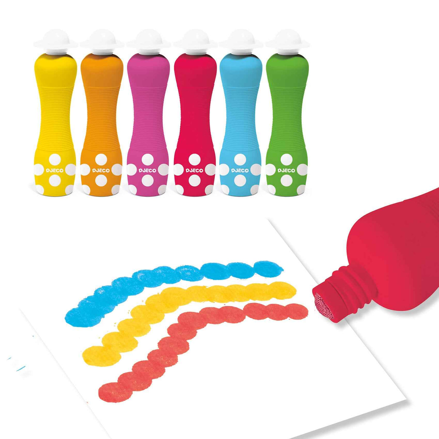 Set of 6 foam markers - Djeco