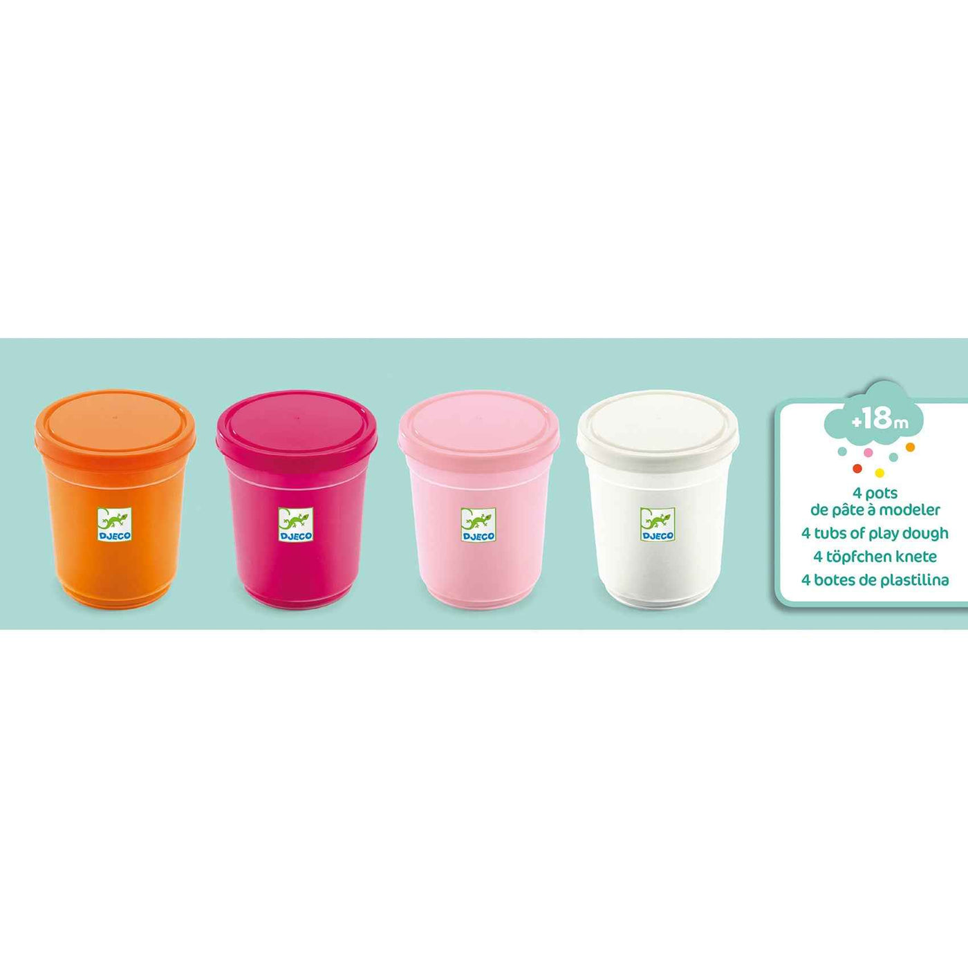 Djeco sweet modeling clay 4 pots