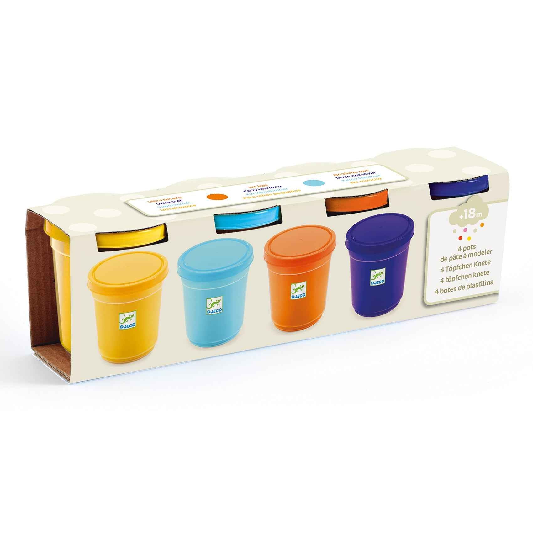 Djeco 4 Pots of Natural Modeling Clay
