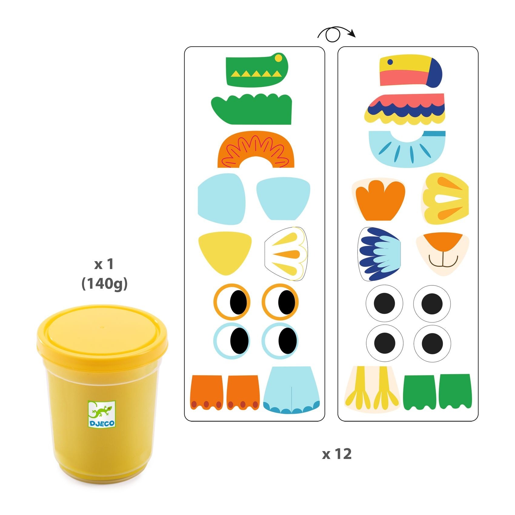 Djeco boetseerklei Myanimodels dieren +18M