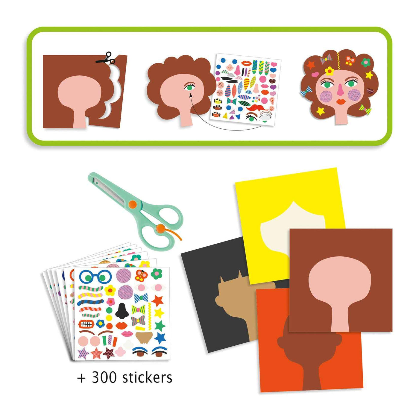 Djeco Create with Stickers Hairdresser Set Ages 3+