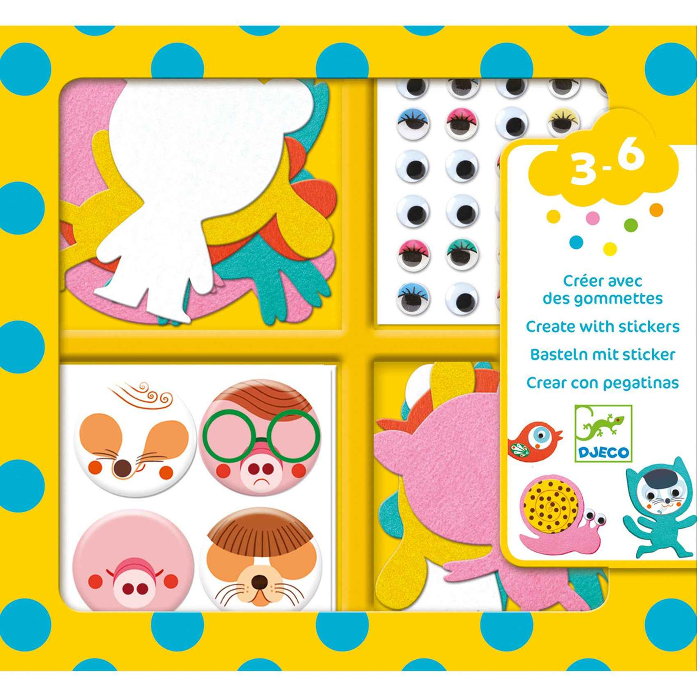 Djeco | Crafting with Stickers I love animals