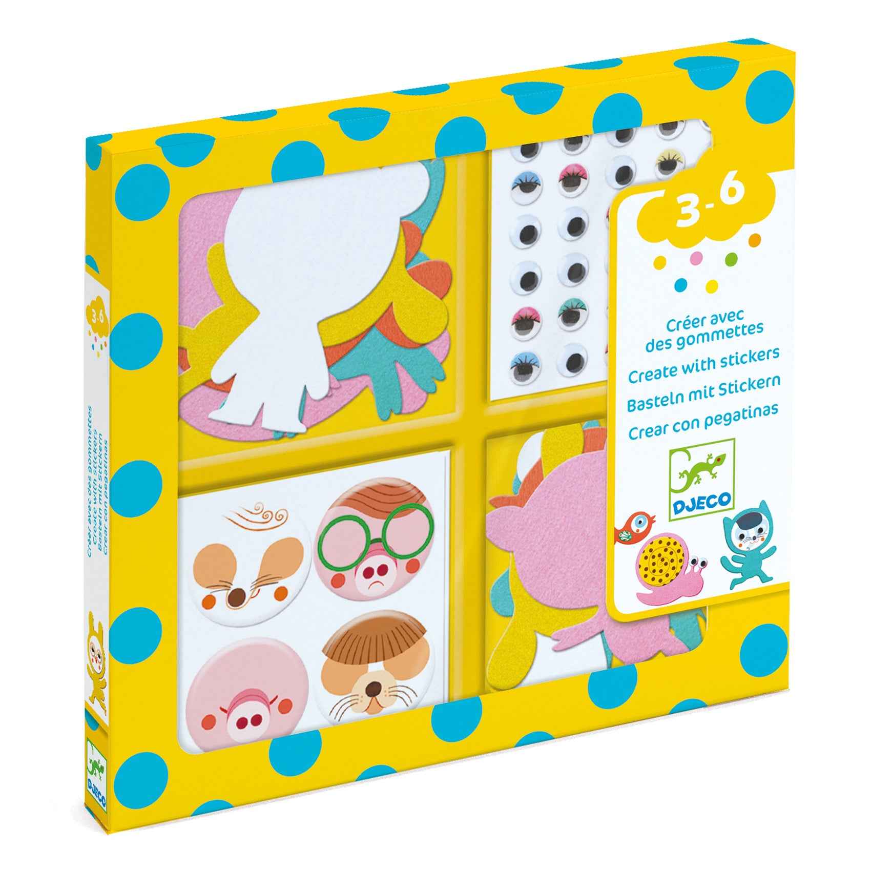 Djeco | Crafting with Stickers I love animals