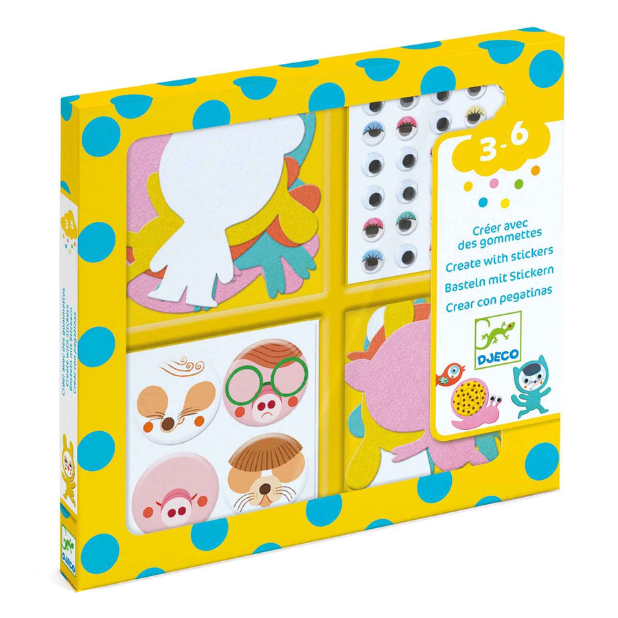 Djeco | Knutselen Met Stickers I love animals