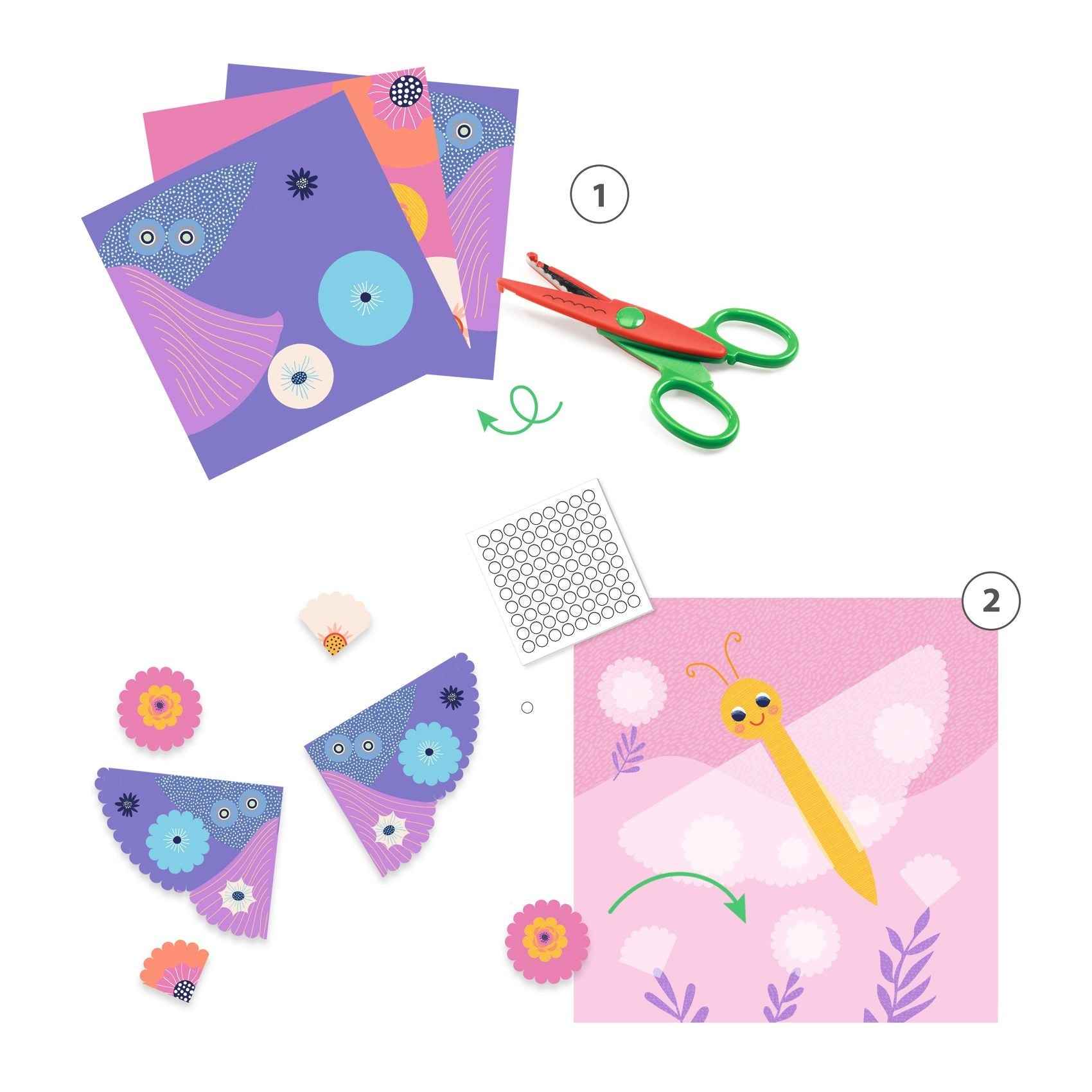 Djeco knutselen met papier en kartelschaar 3-6jr