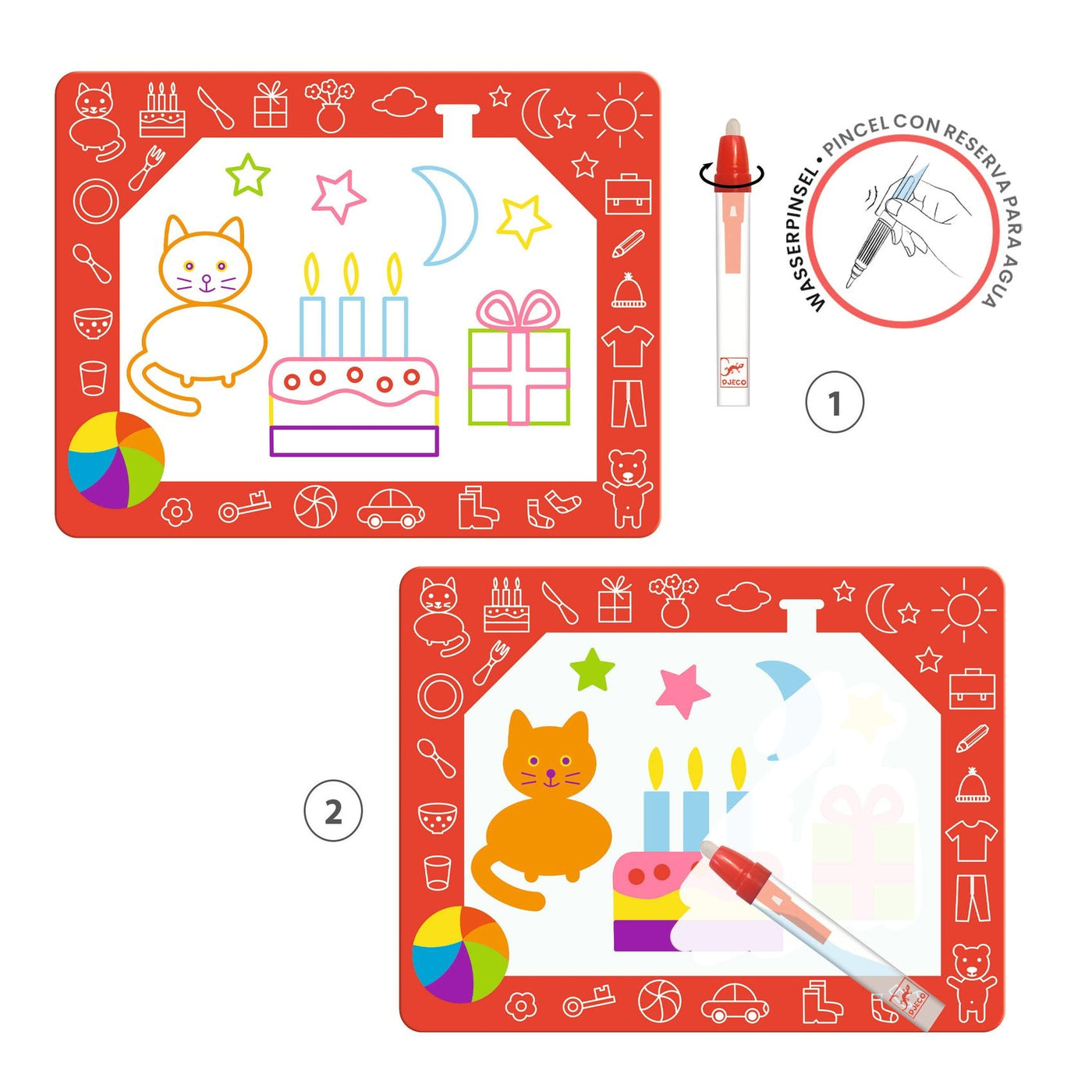 Kleuren met water Magische doodles - Djeco