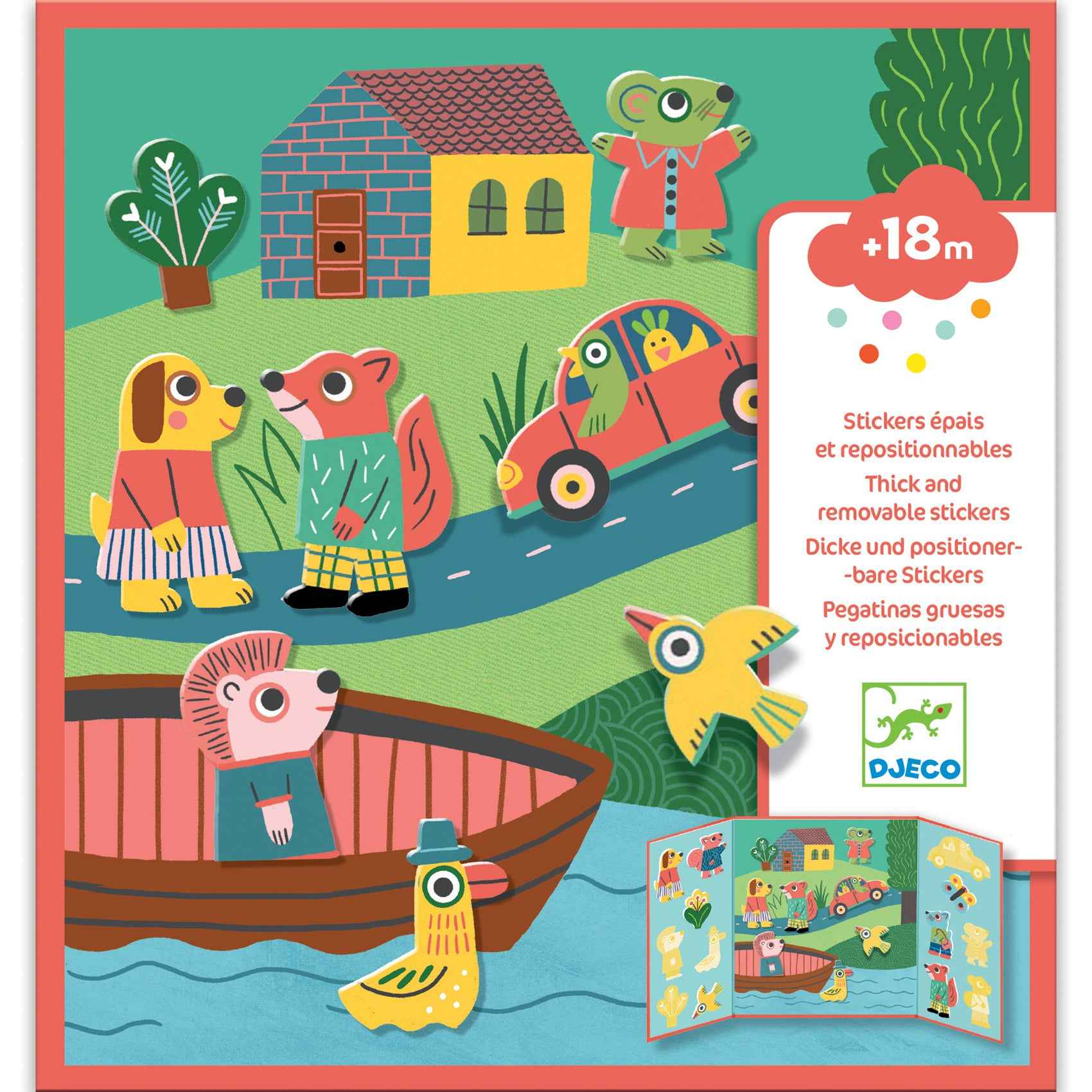 Djeco stickerboek dieren +18M