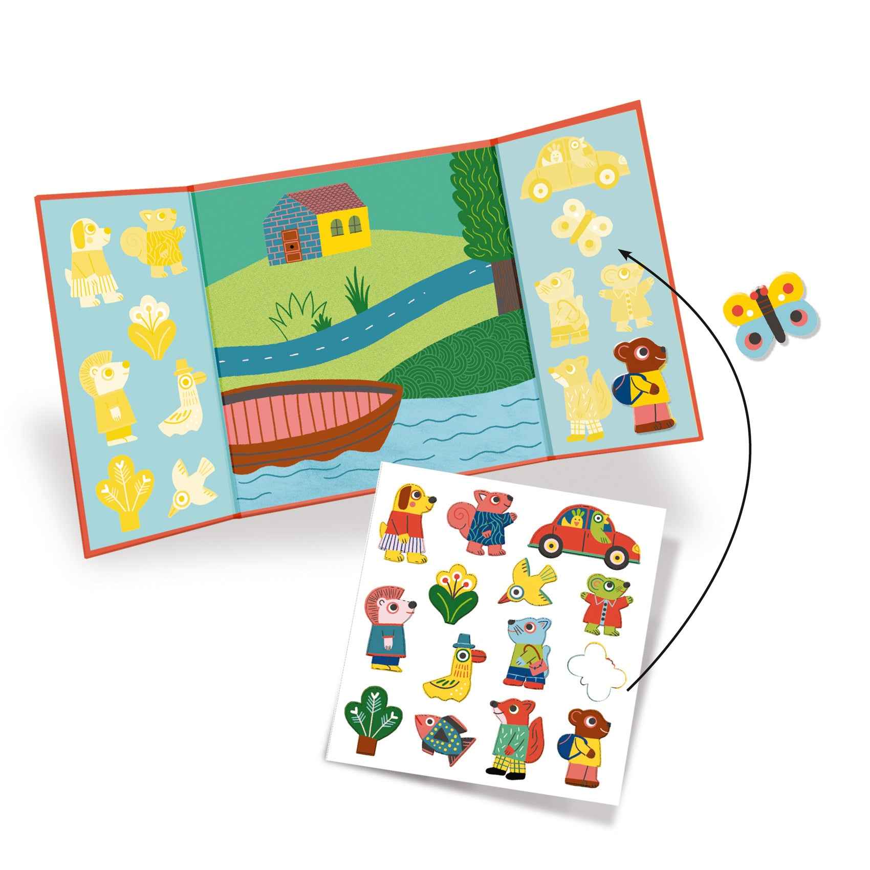 Djeco stickerboek dieren +18M