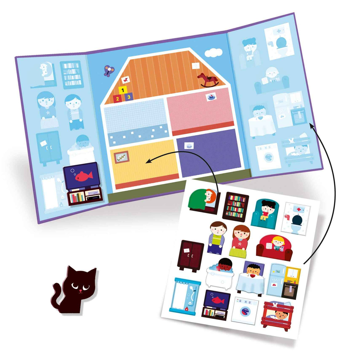 Djeco stickerboek huis +18M