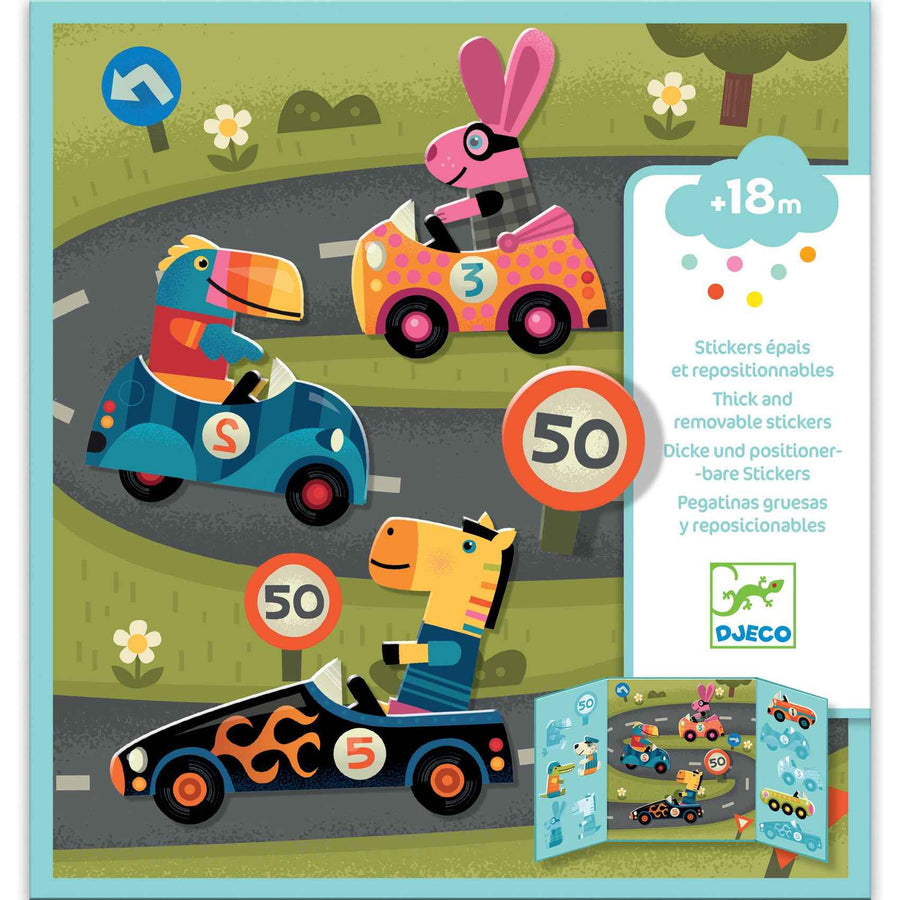 Djeco stickerboek auto's +18M
