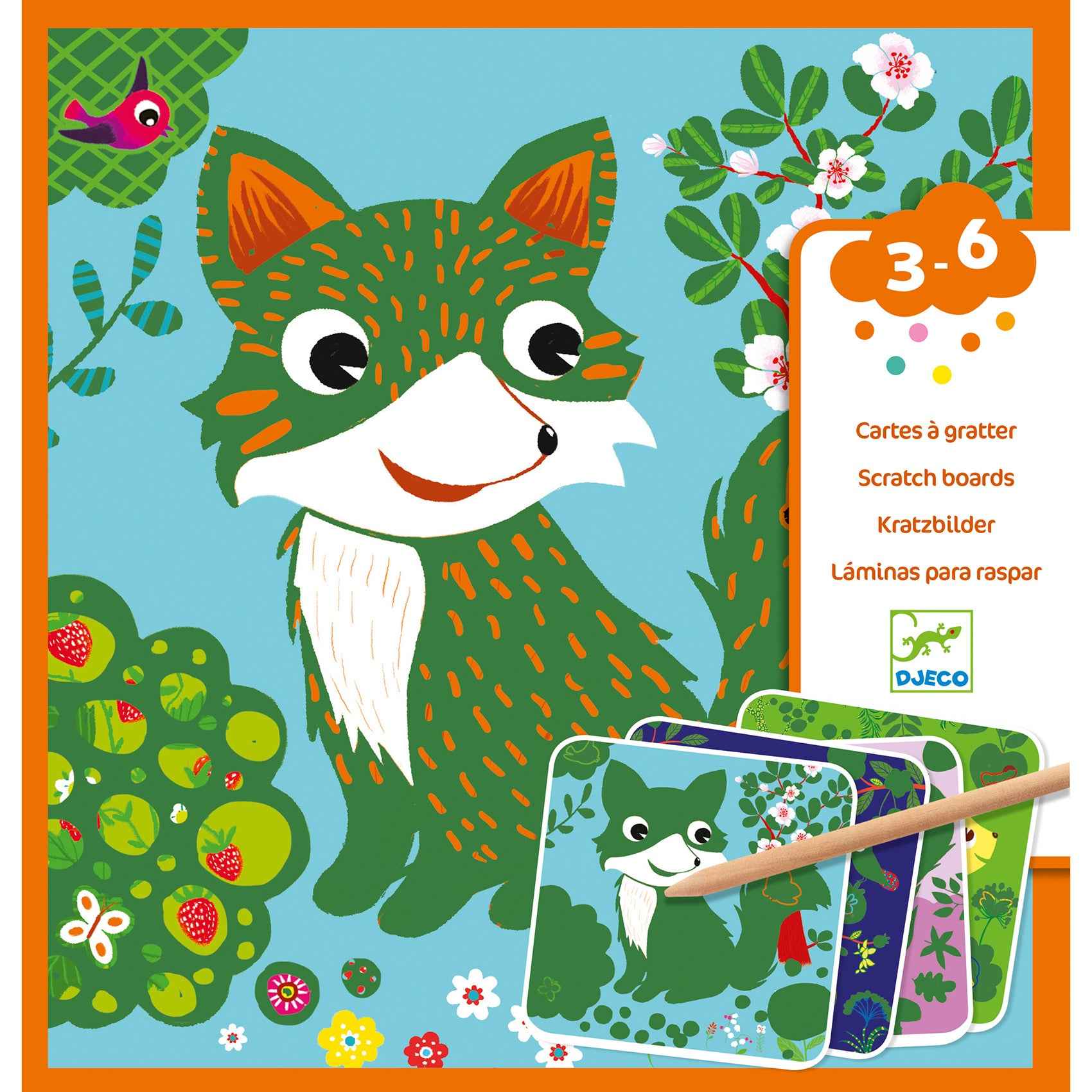 Djeco - kraskaarten - Kleine dieren 3-6 jr