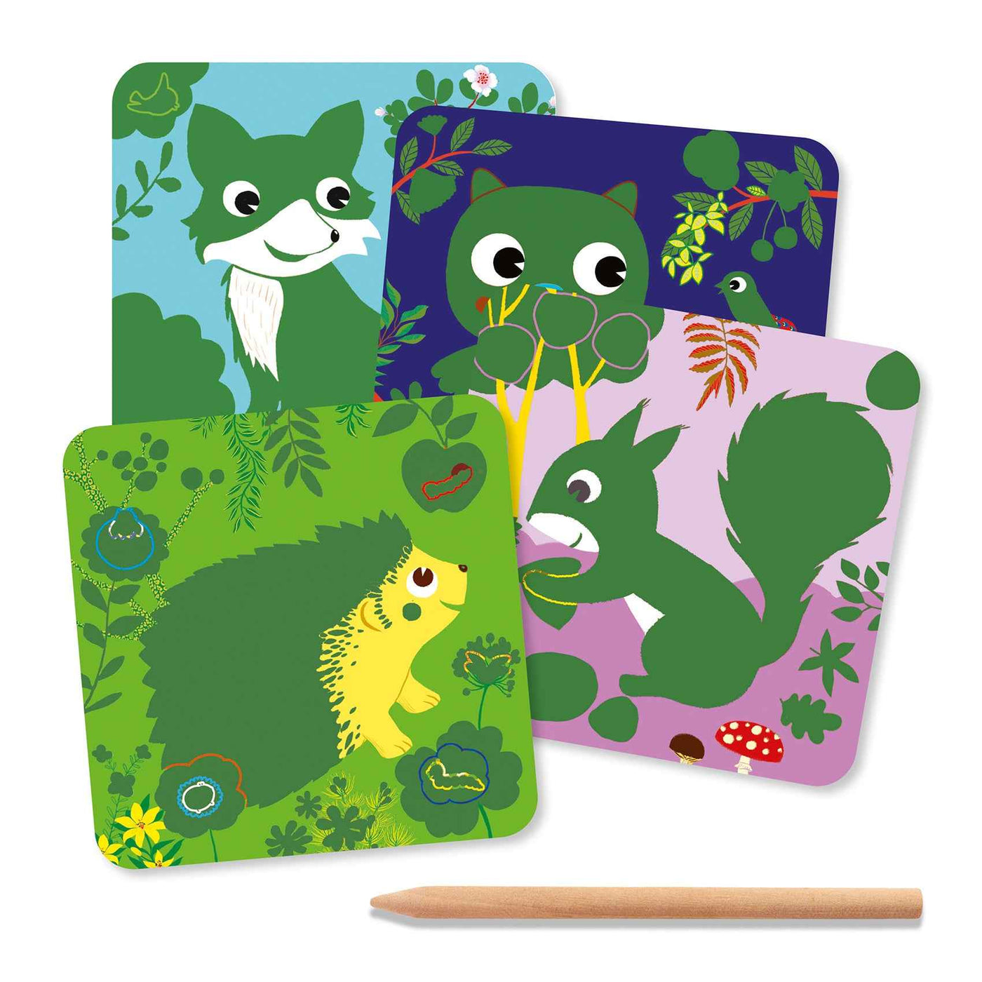 Djeco - kraskaarten - Kleine dieren 3-6 jr