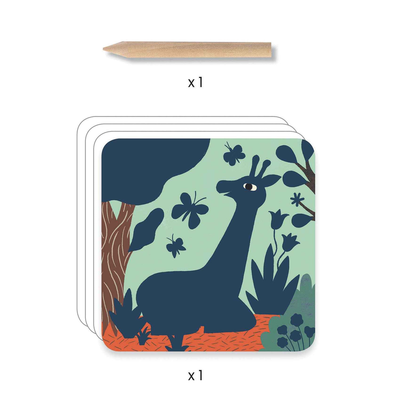 Djeco kraskaarten Grote dieren 3-6 jr