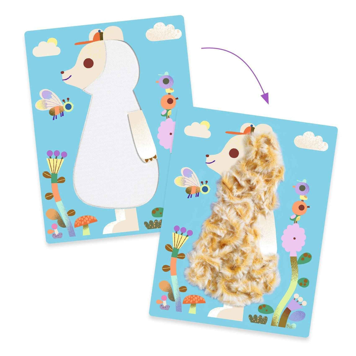 Djeco | Wool & Velcro Craft Kit - Give Us a Warm Fur!