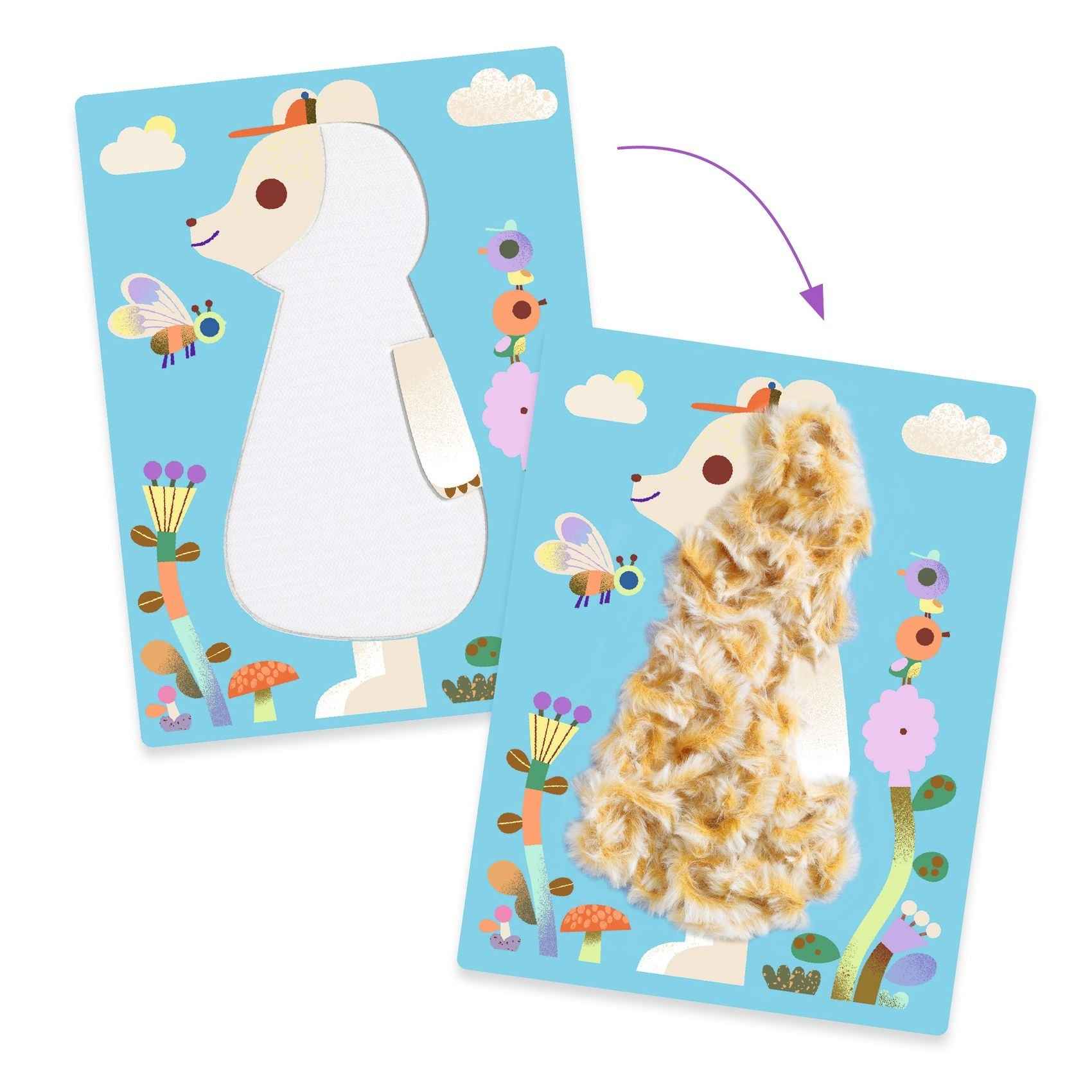 Djeco | Wool & Velcro Craft Kit - Give Us a Warm Fur!