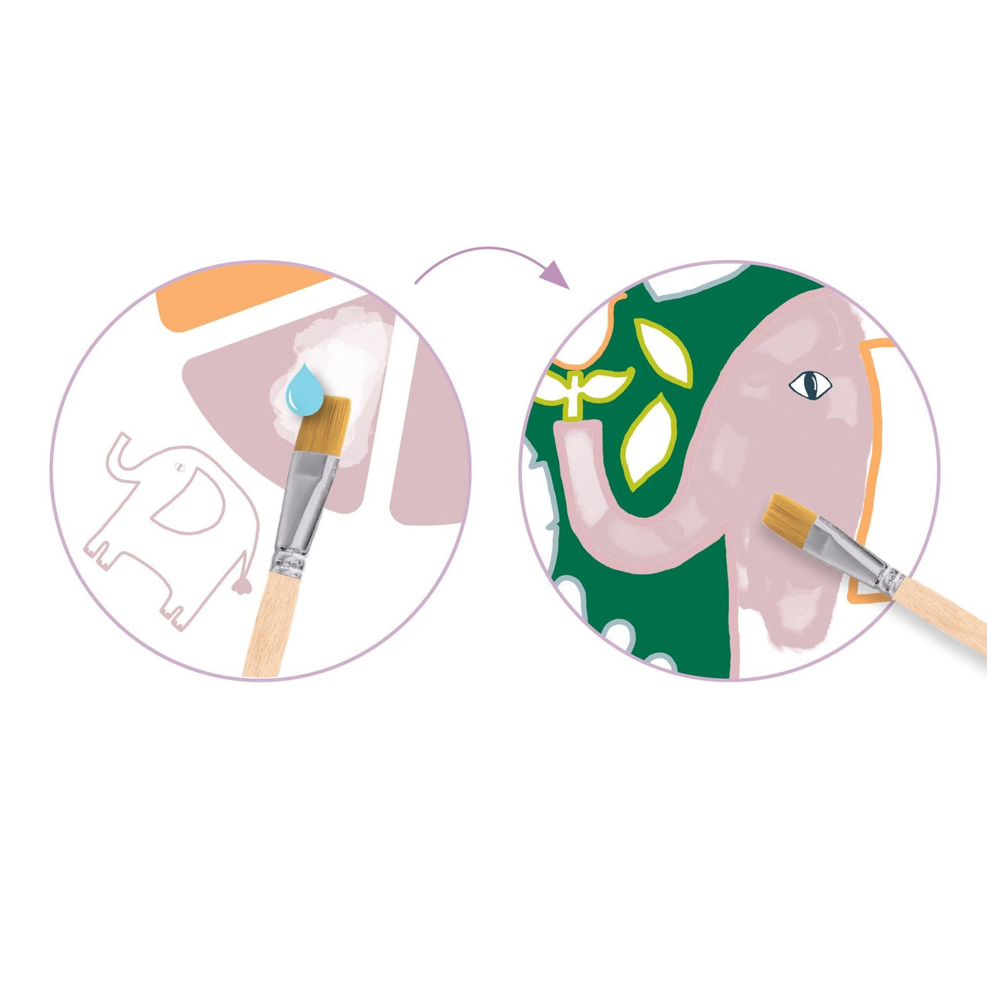 Djeco | Schilderen Met Een Palet - Wilde Dieren