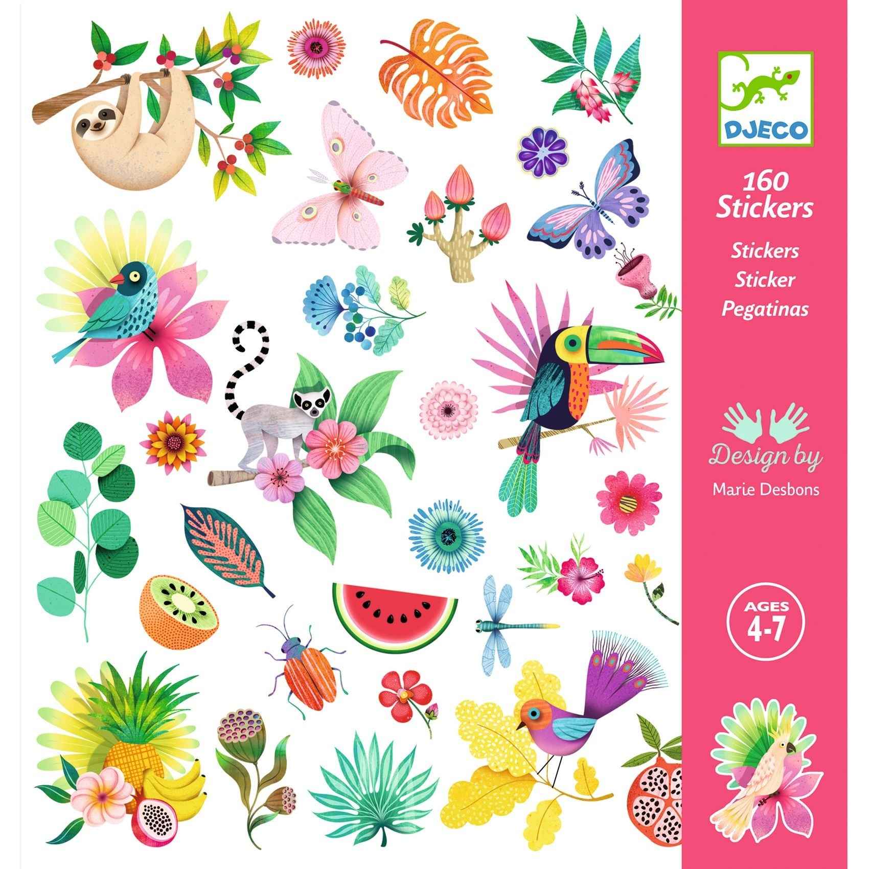Djeco Paradise stickers, 160 pieces