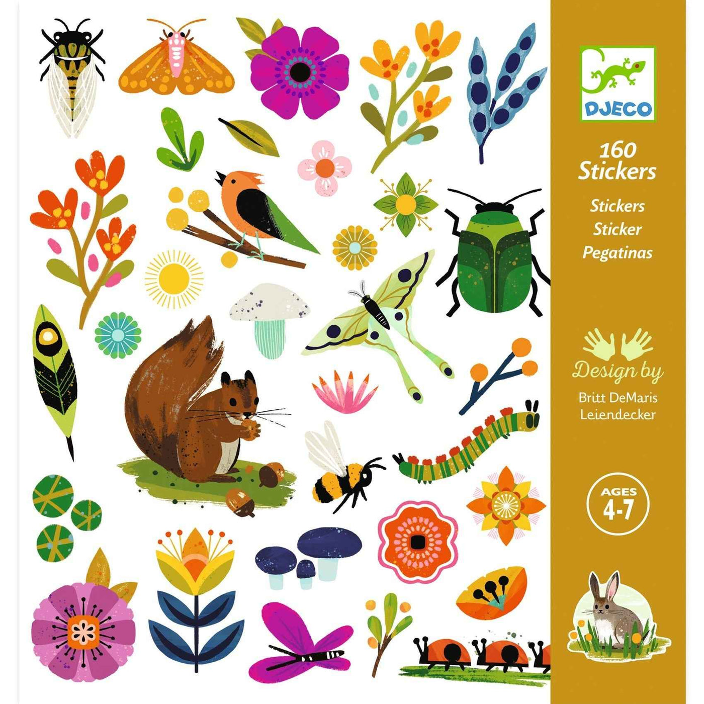 Djeco Garden Stickers 160 Pieces