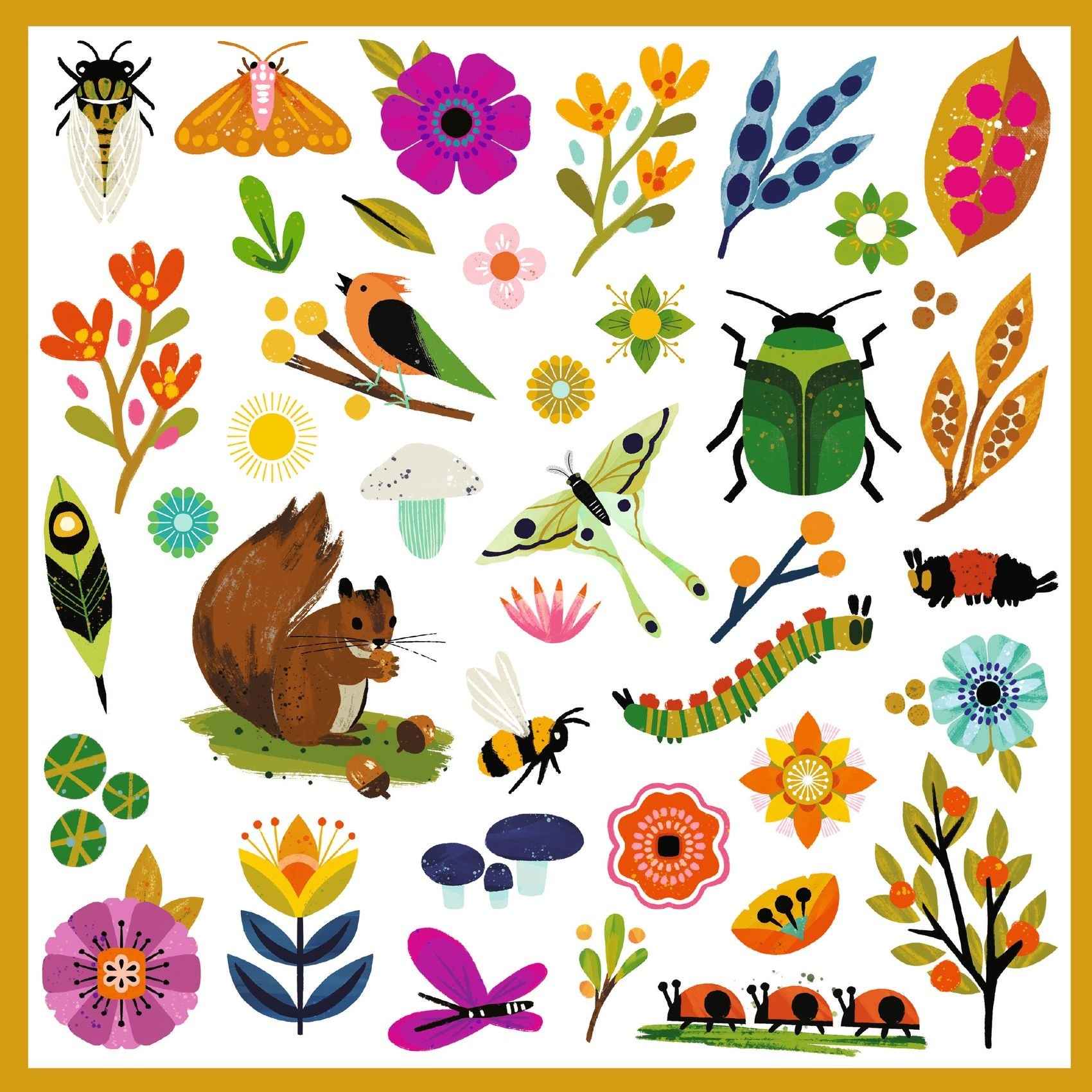 Djeco Garden Stickers 160 pieces