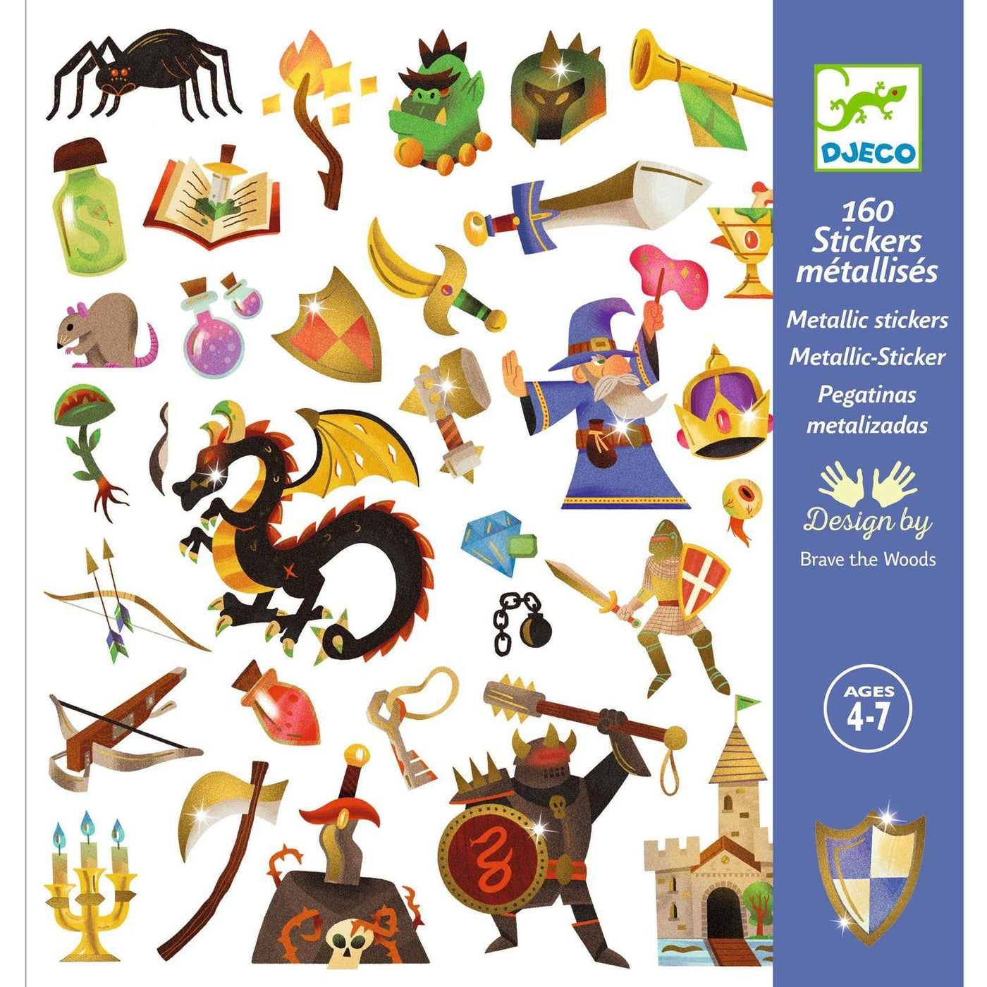 Djeco Medieval Stickers 160 Pieces