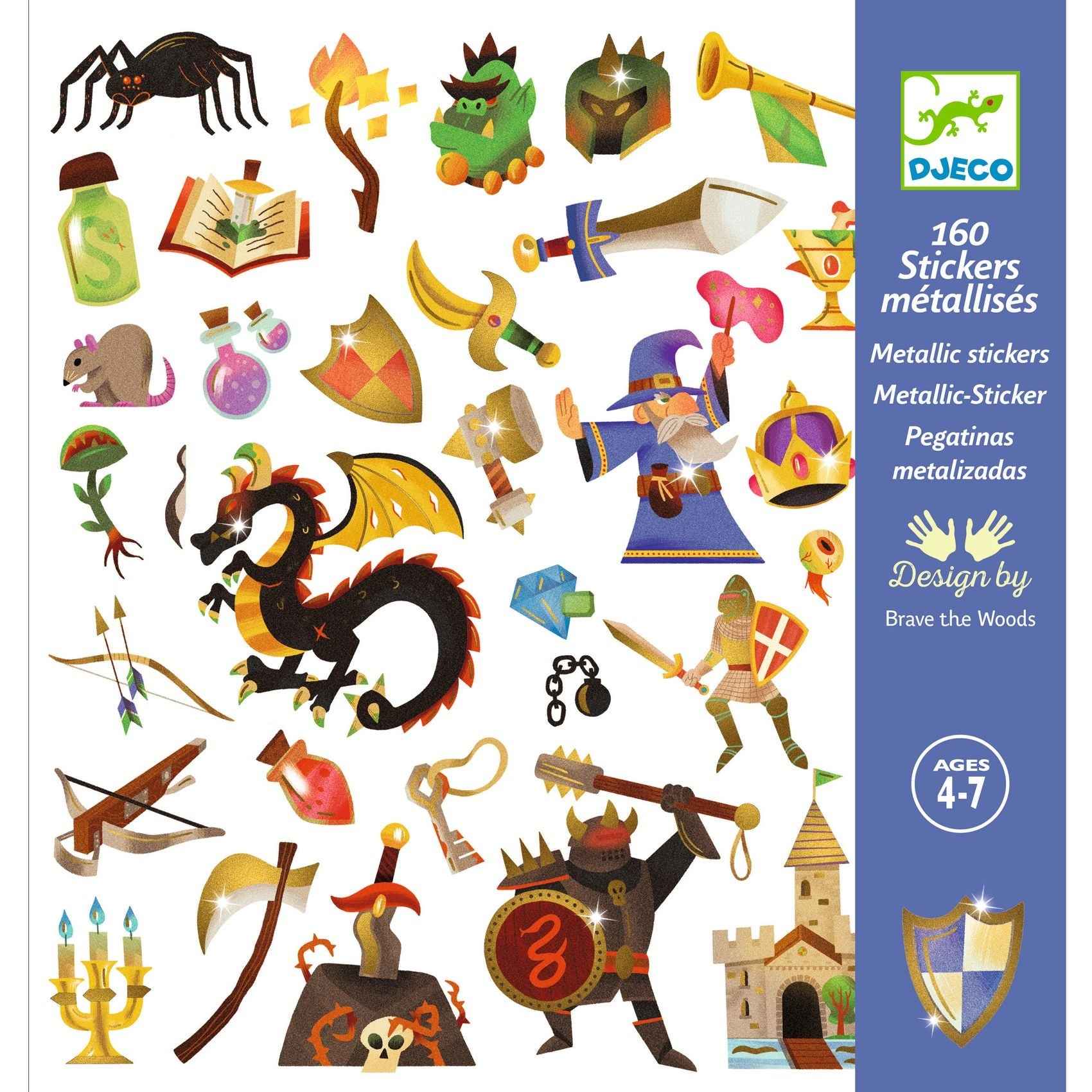 Djeco Medieval Stickers 160 Pieces