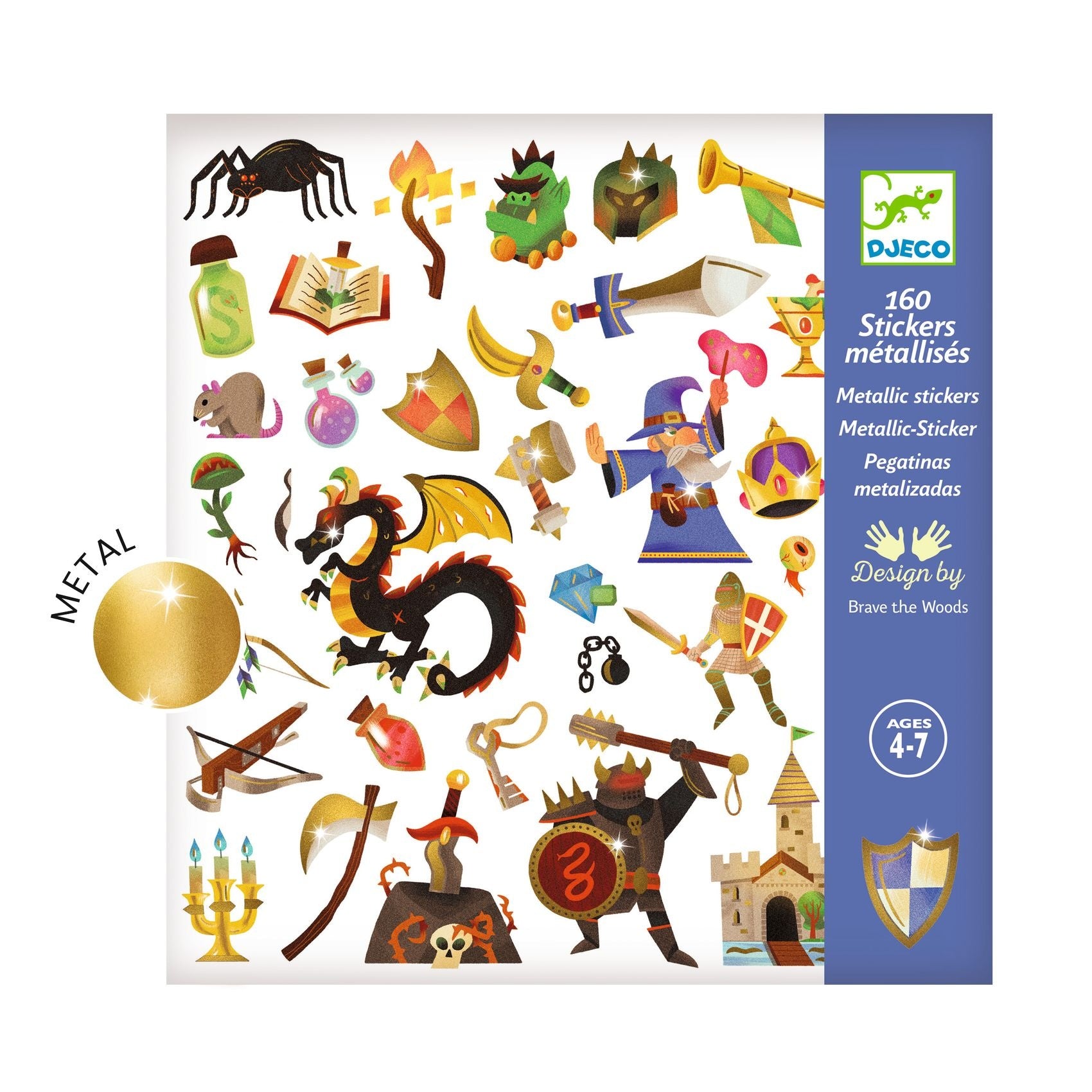 Djeco stickers Middeleeuwen 160 stuks