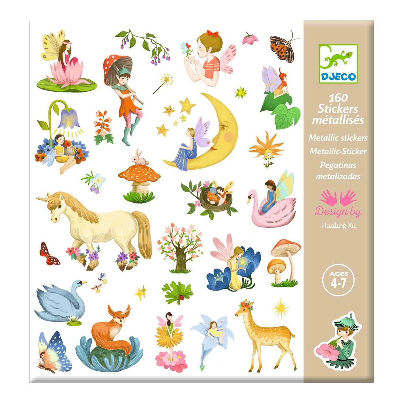 Djeco fantasy stickers, 160 pieces