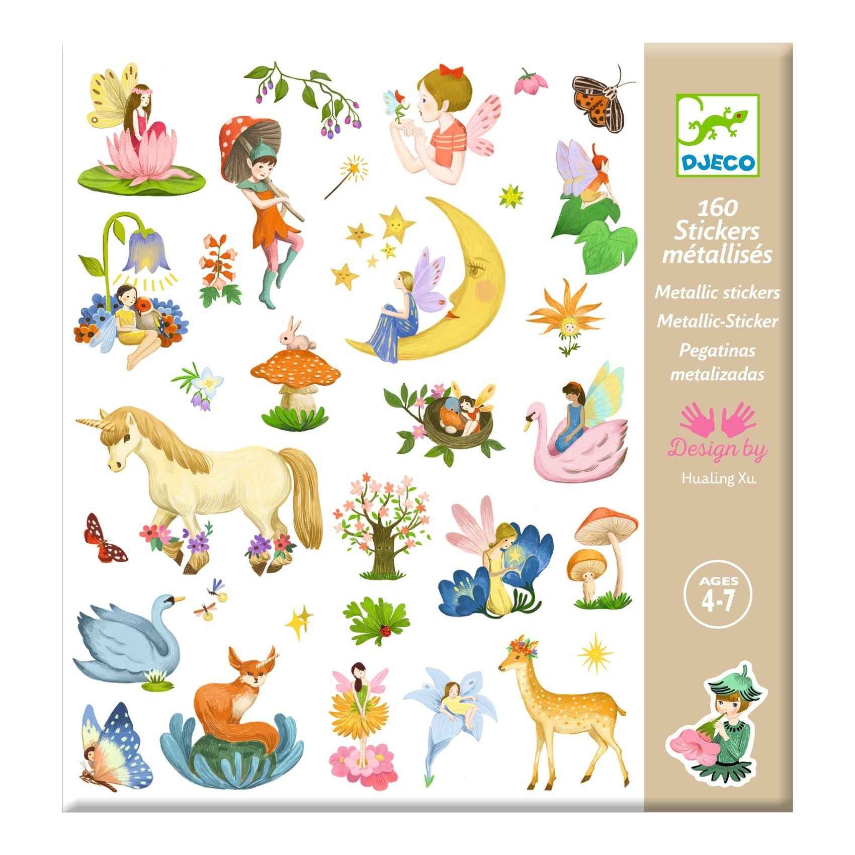 Djeco fantasy stickers, 160 pieces