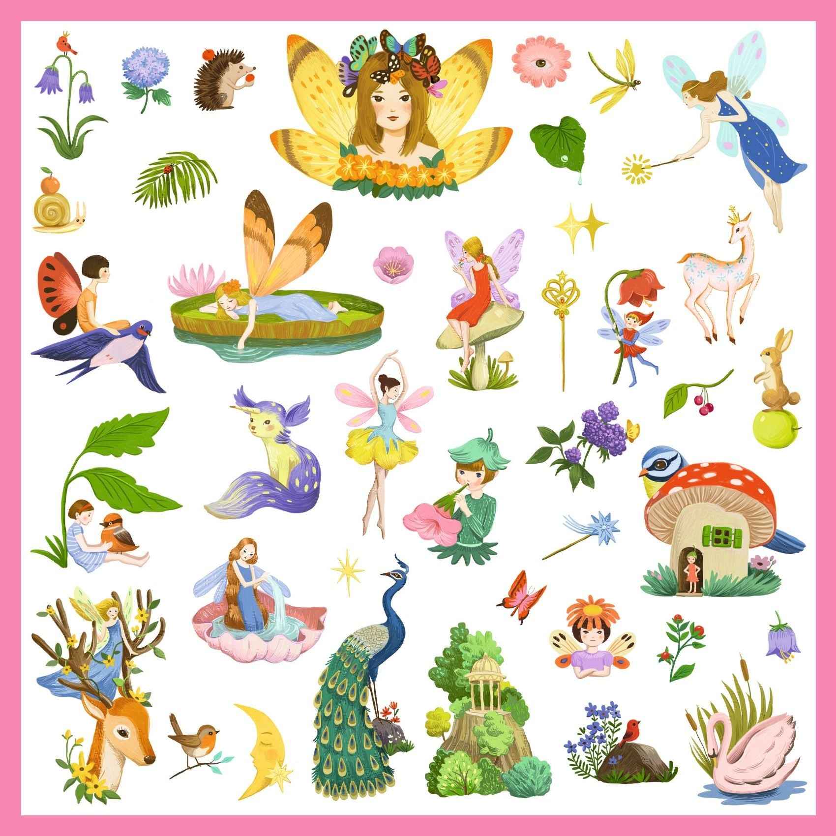 Djeco fantasy stickers, 160 pieces