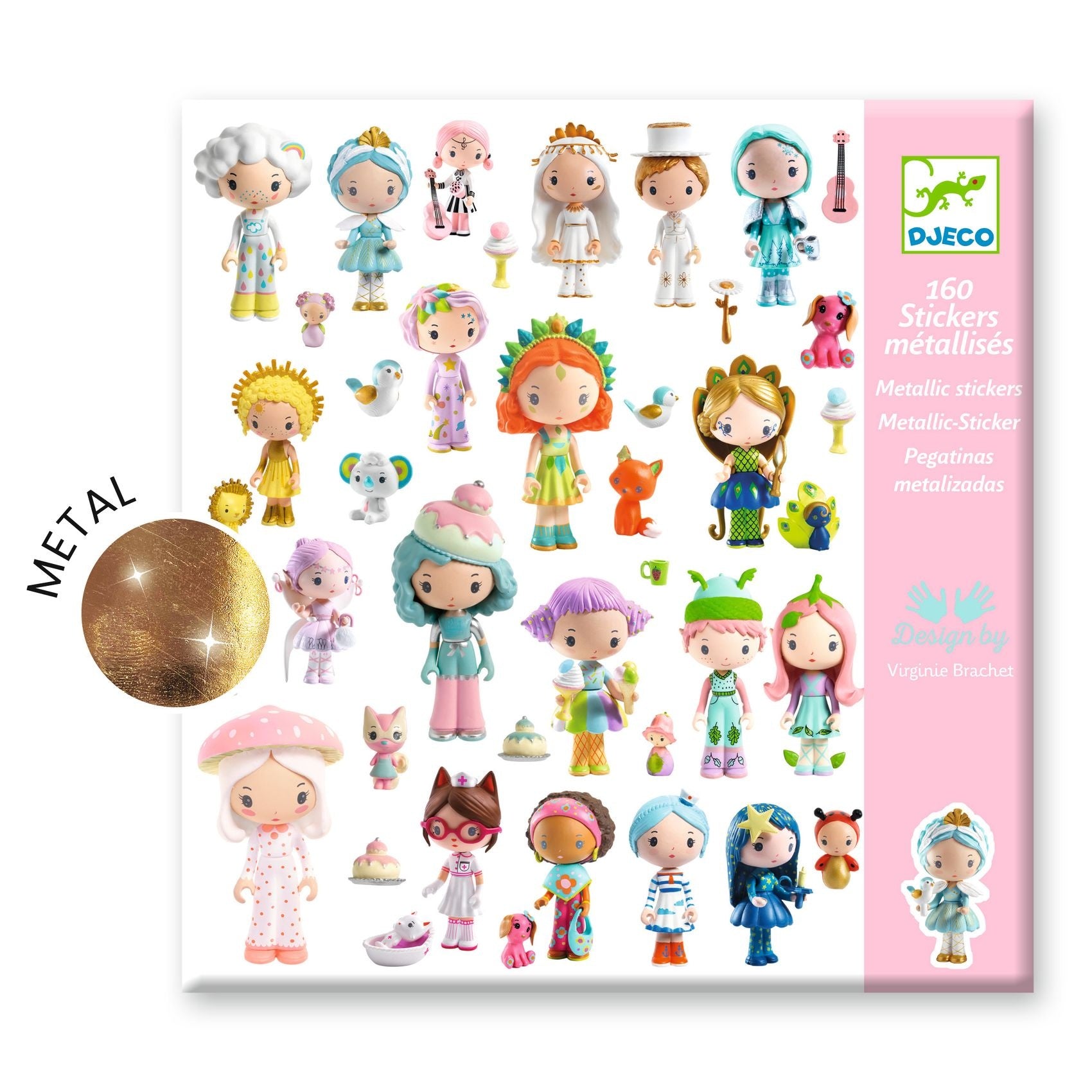 Djeco | 160 Metallic Stickers: The Little World of Tinyly
