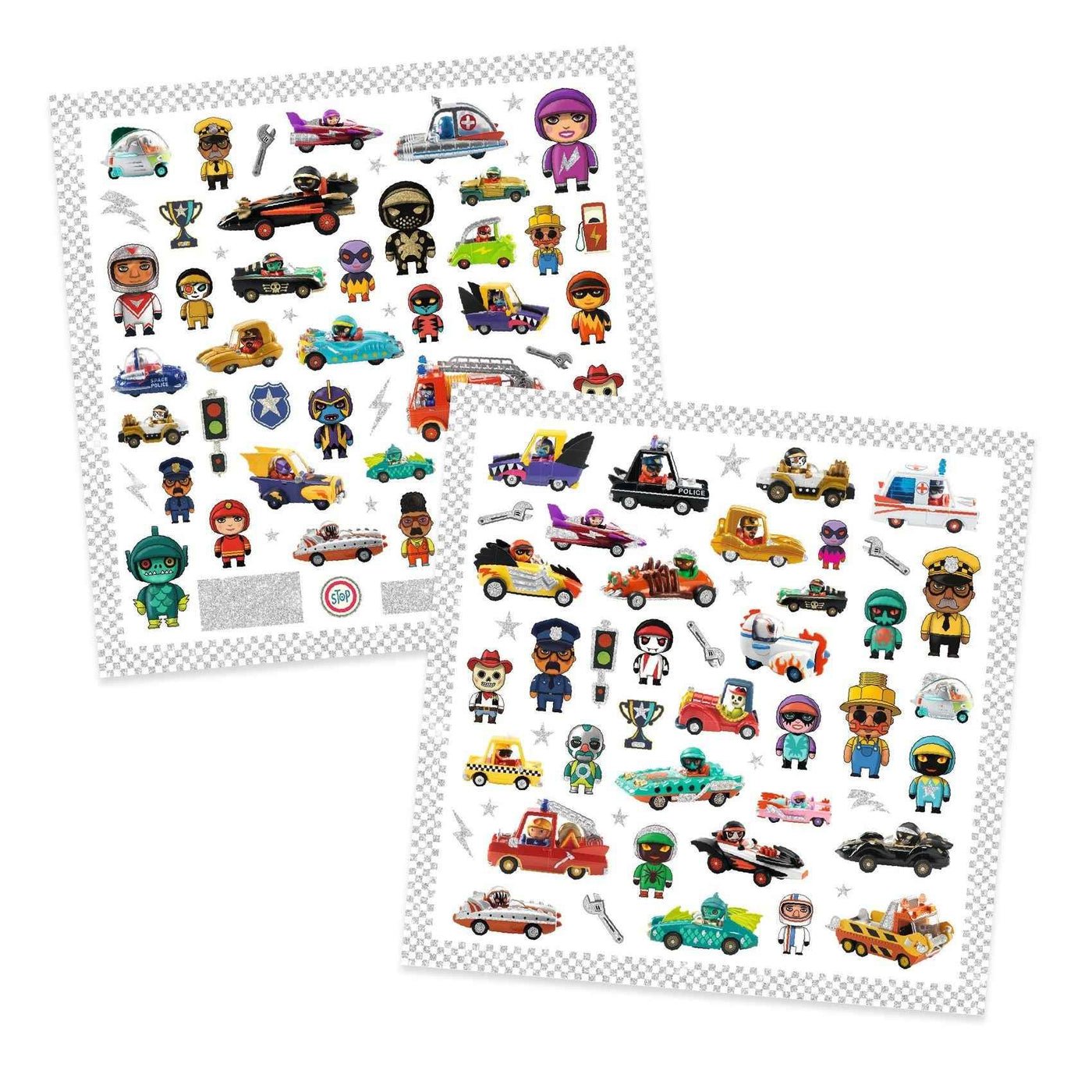 Djeco | 160 Stickers The World of Crazy Motors