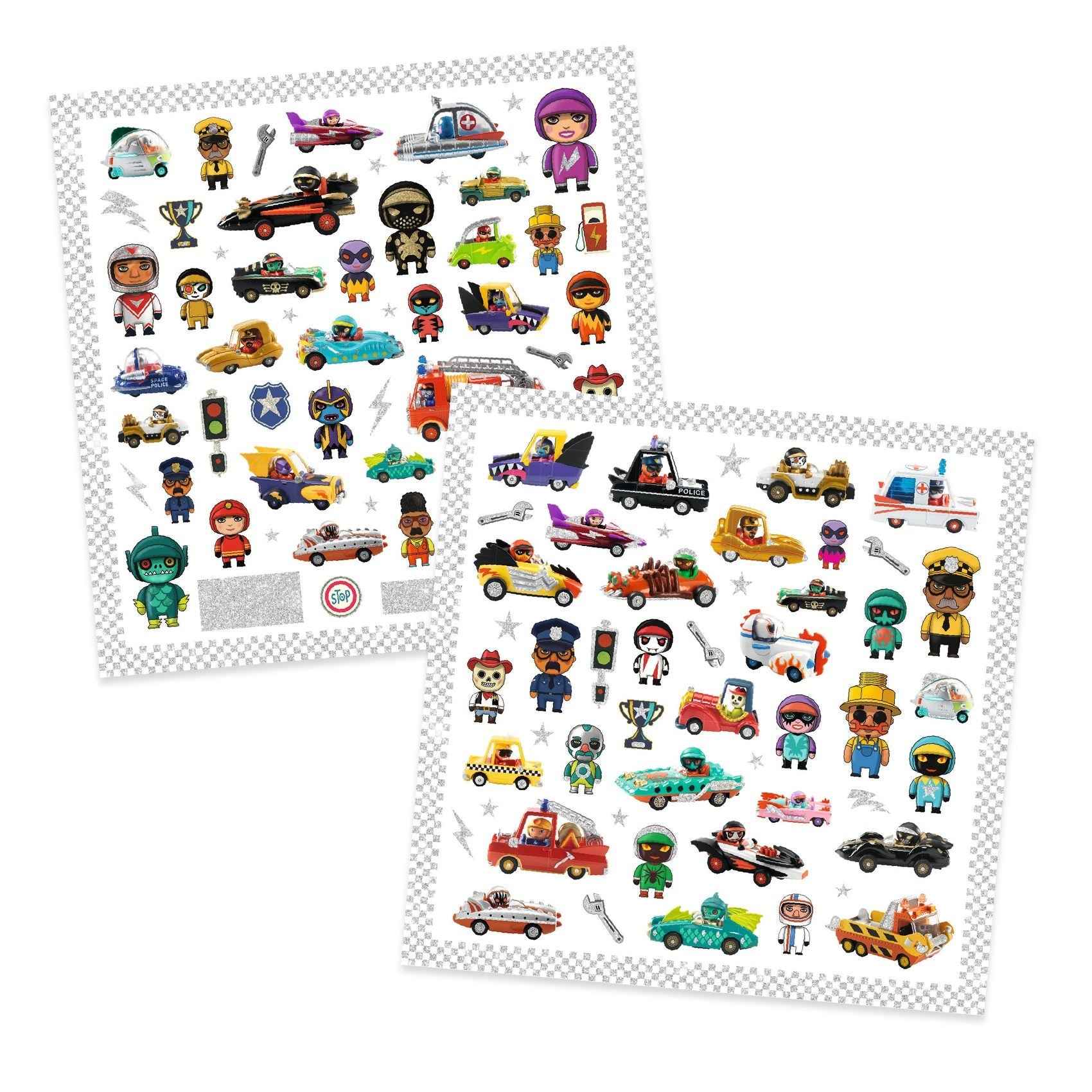 Djeco | 160 Stickers The World of Crazy Motors