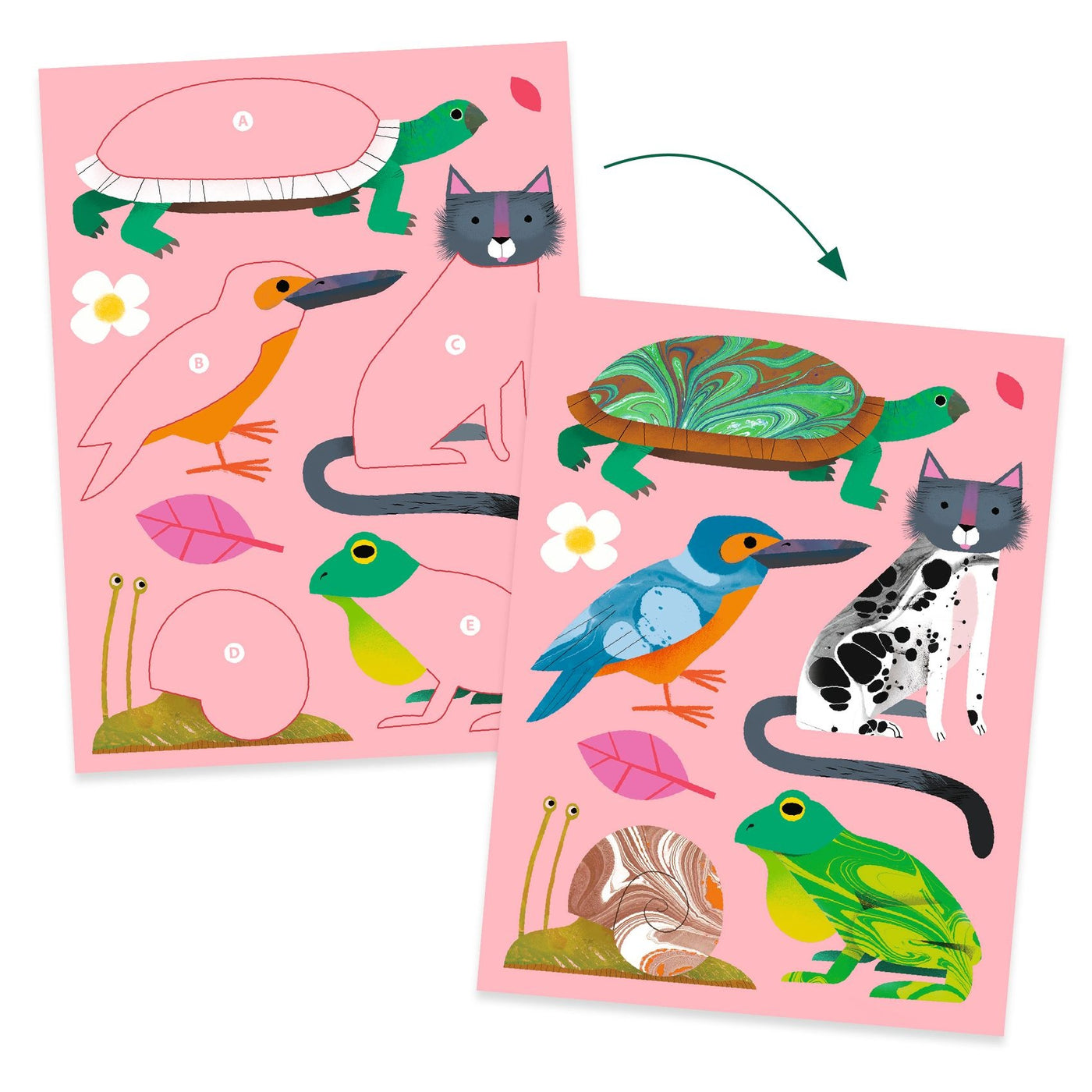Djeco | Marmerpapier Colourful