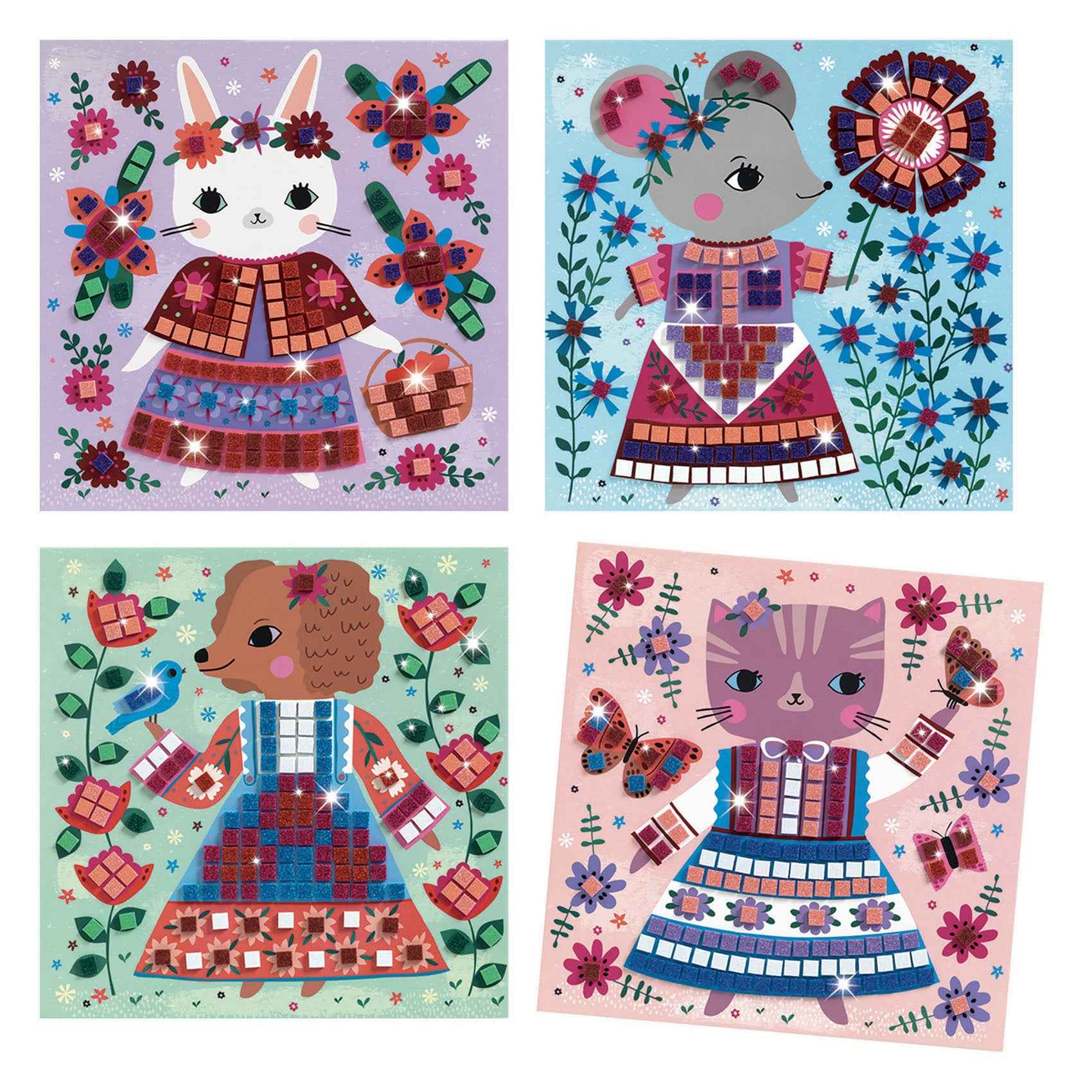 Djeco Cute Pets Mosaic Set +5 Years