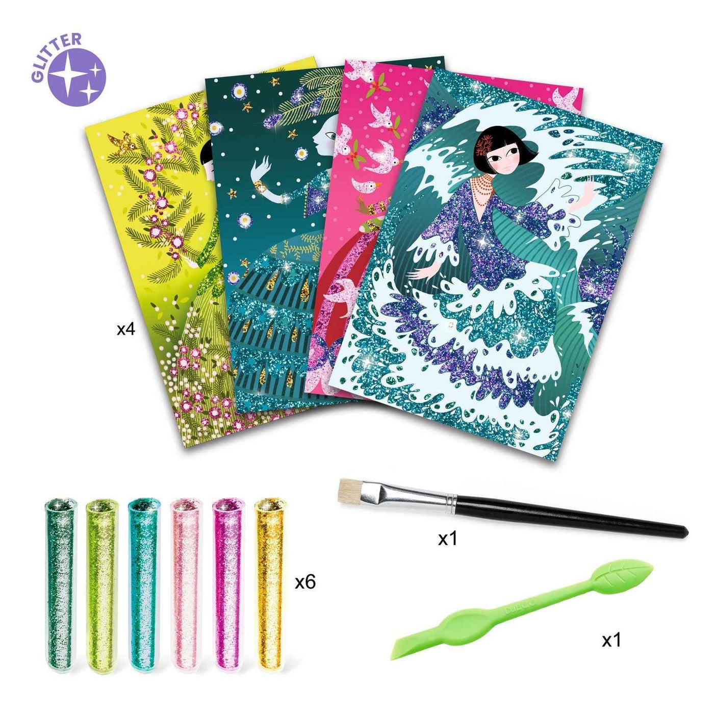 Djeco | Glitter Schilderijen - Glitterjurken