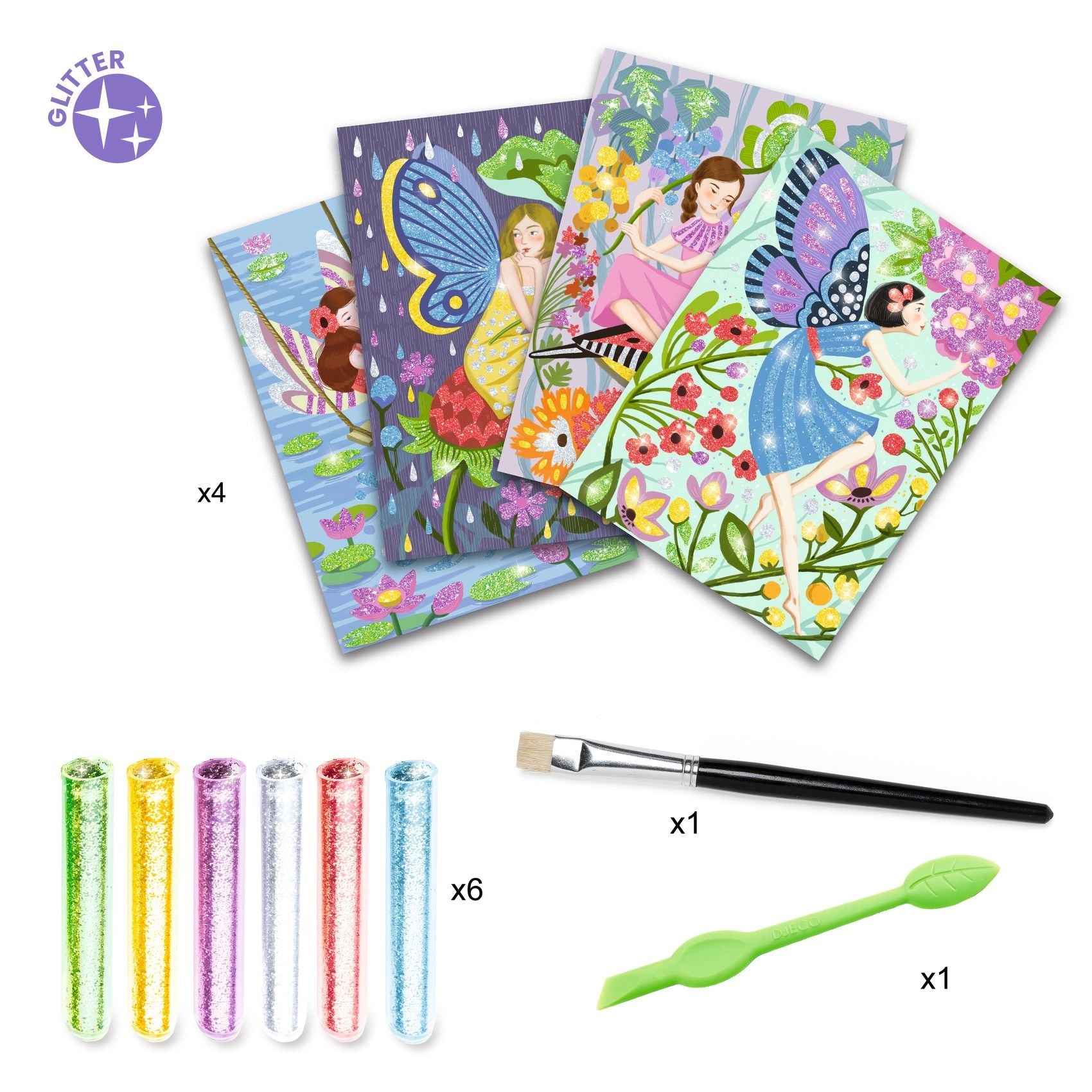 Djeco Fairy Glitter Painting Sets Ages 7+