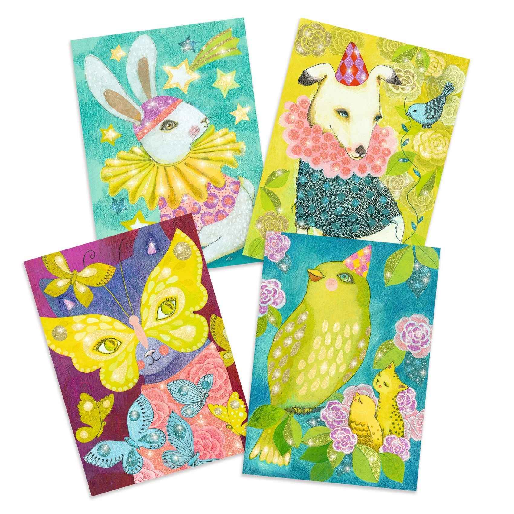 Djeco Glitter Painting Kits Animal Carnival 6-10 Years Old