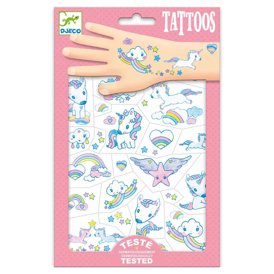 Djeco - tattoos Eenhoorns - glitter +3jr