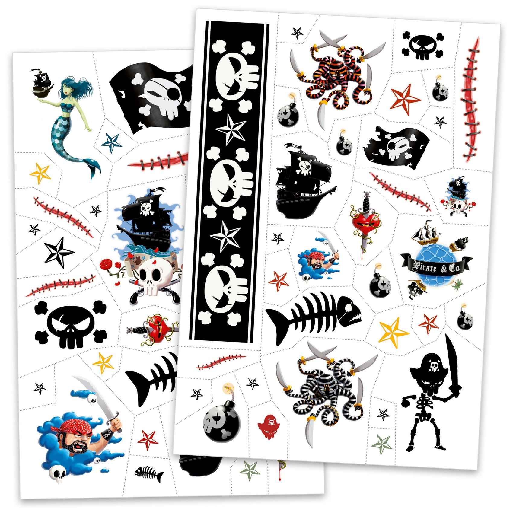 Djeco - tattoos Piraten +3jr