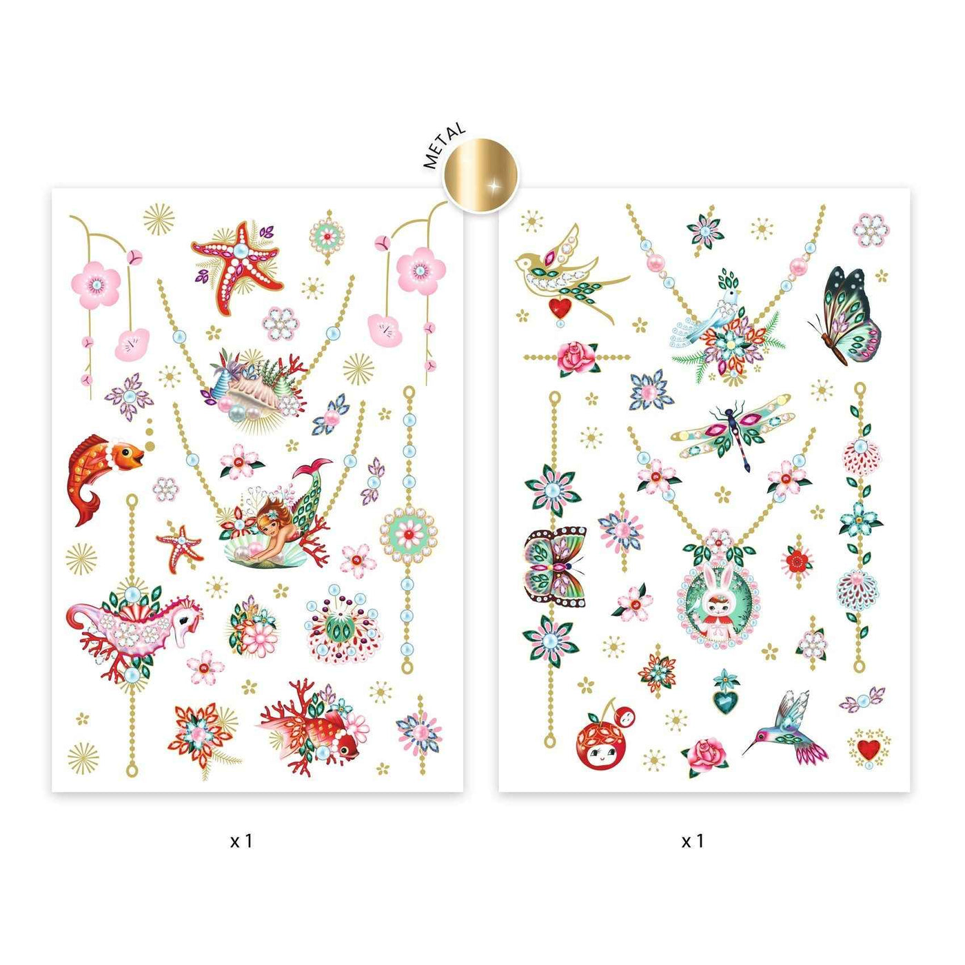 Djeco - Fiona's jewelry tattoos - metallic +3jr