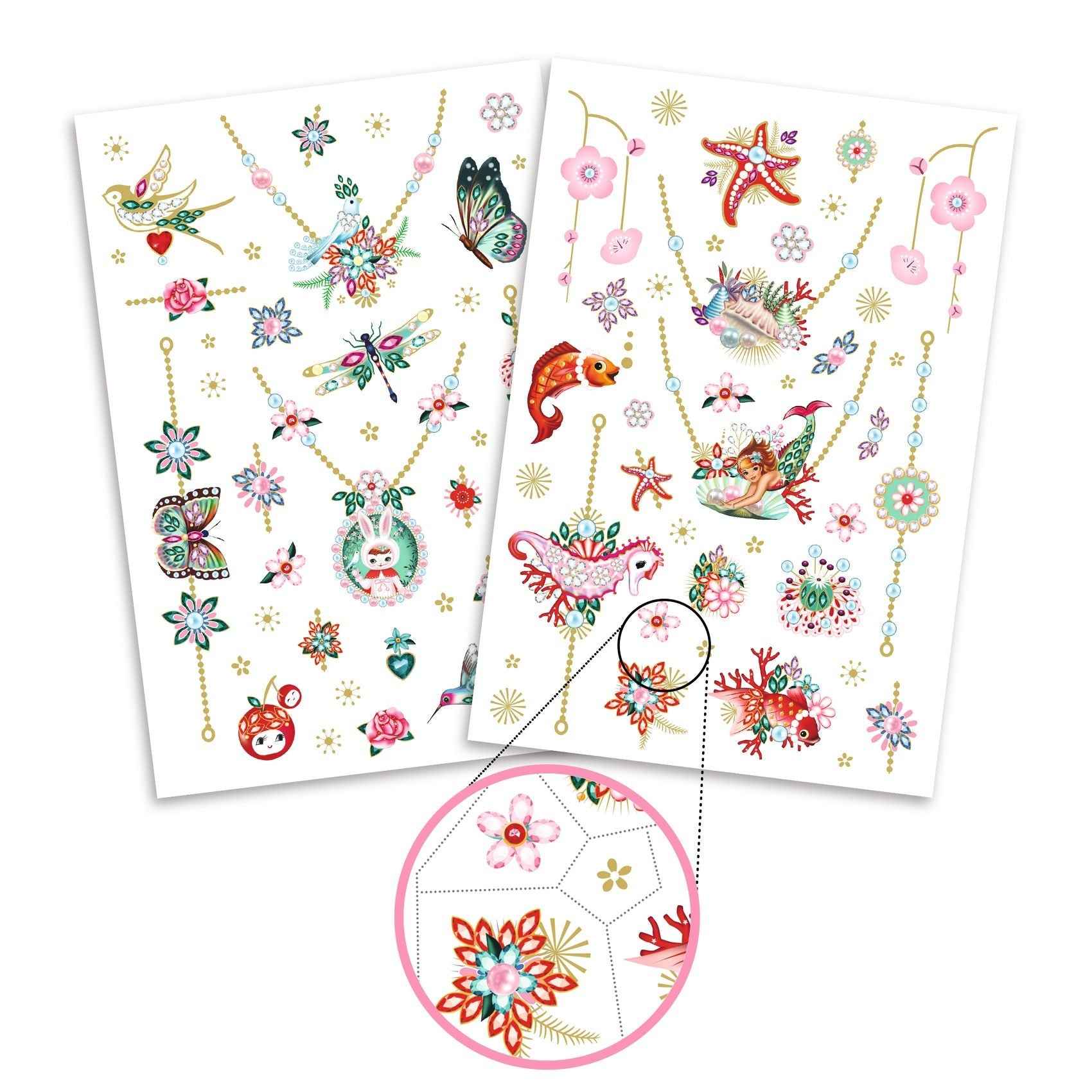 Djeco - Fiona's Jewelry Metallic Tattoos - Ages 3+