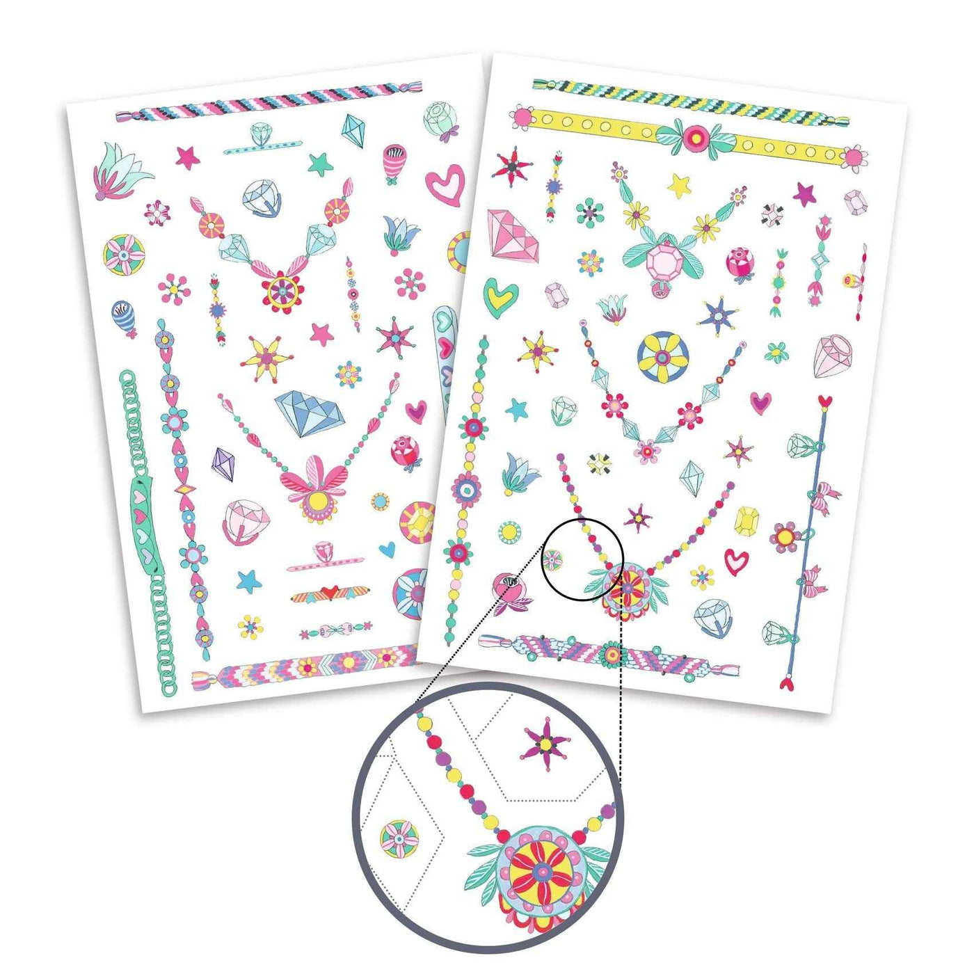 Djeco - tattoos Jenni's sieraden - neon +3jr