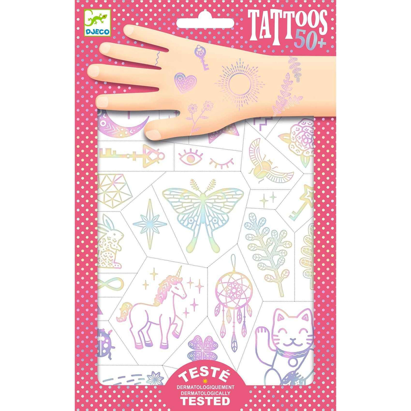Djeco iridescent lucky charms tattoos +3jr