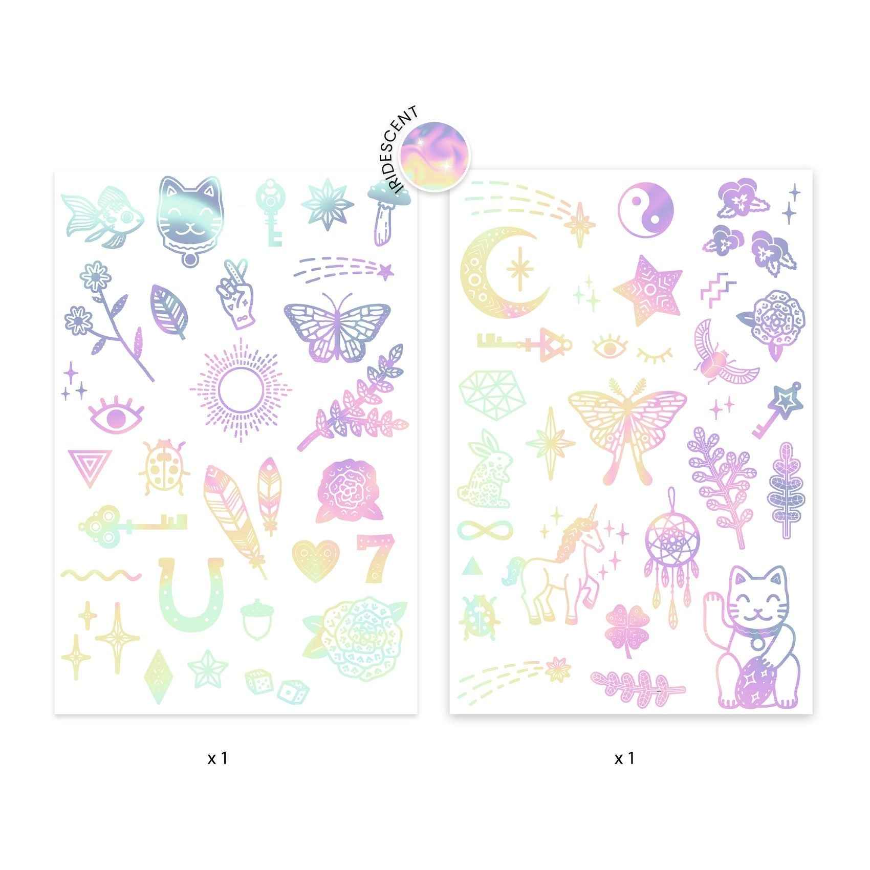 Djeco Iridescent Good Luck Tattoos, Ages 3+