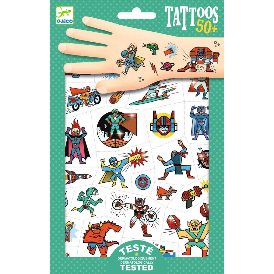 Djeco tattoos Helden versus schurken +3jr