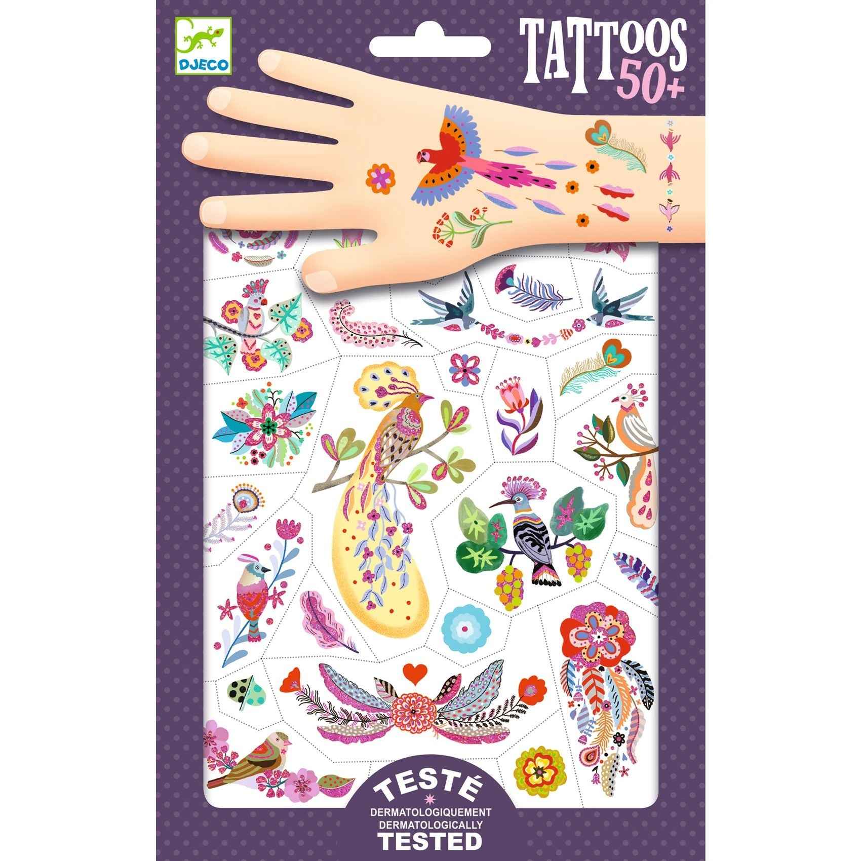 Djeco tattoos Bright Birds +3jr