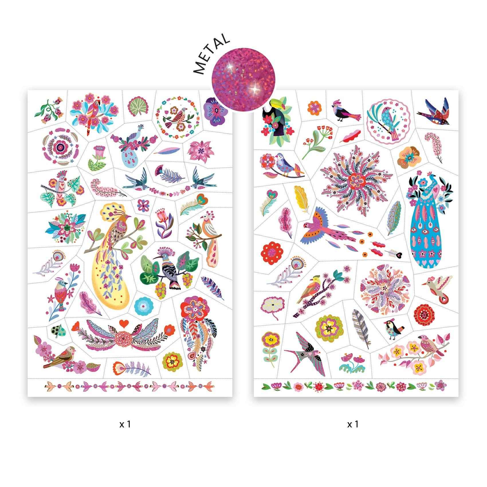 Djeco tattoos Bright Birds +3jr