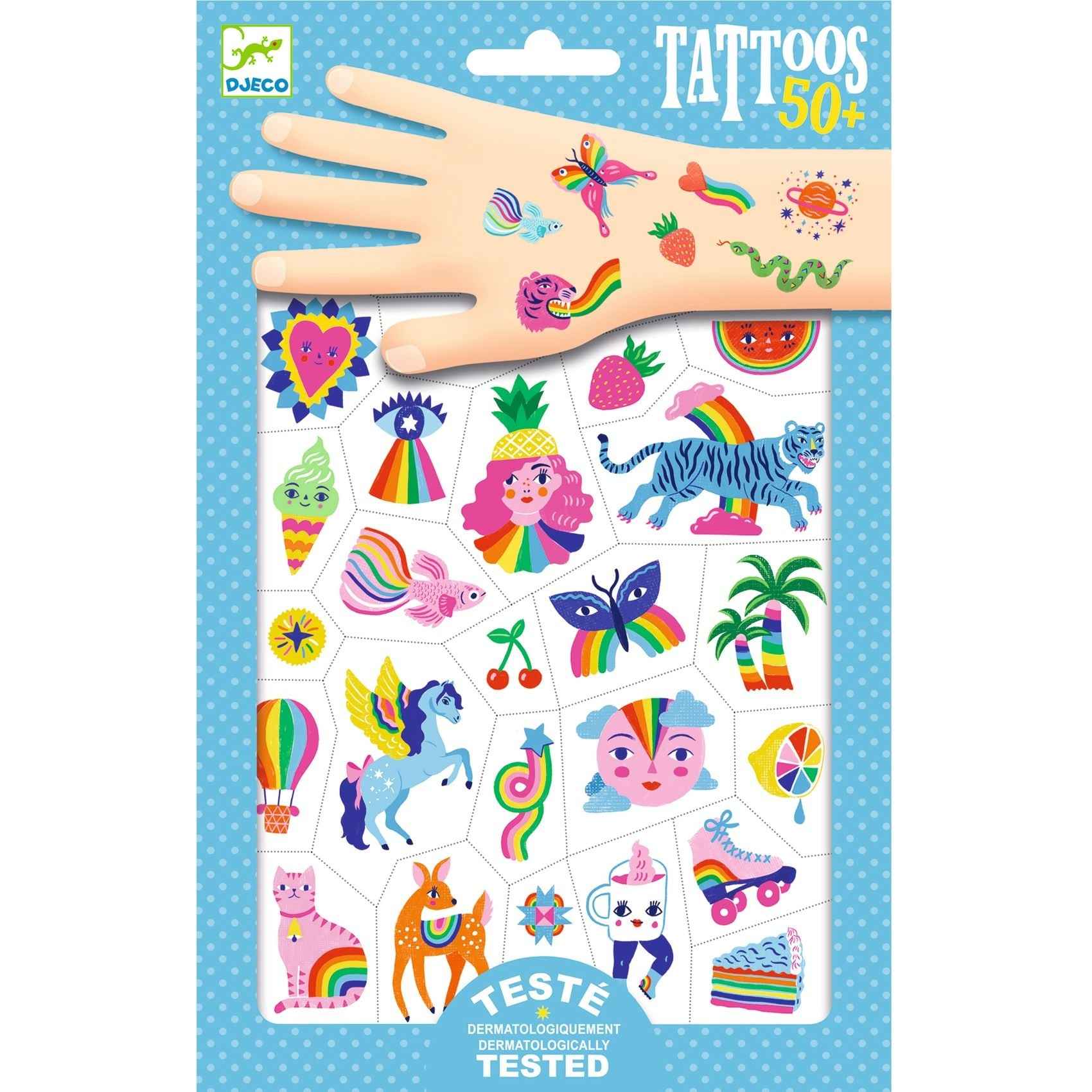 Djeco tattoos Rainbow +3jr