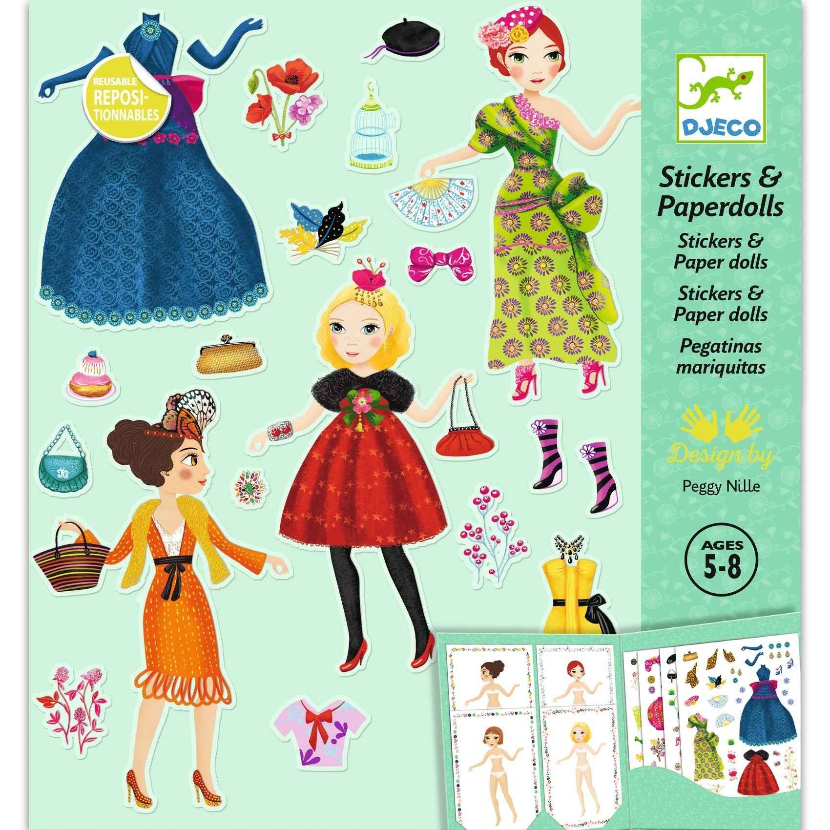 Djeco | Stickers & Paper Puppets Totally In Fashion